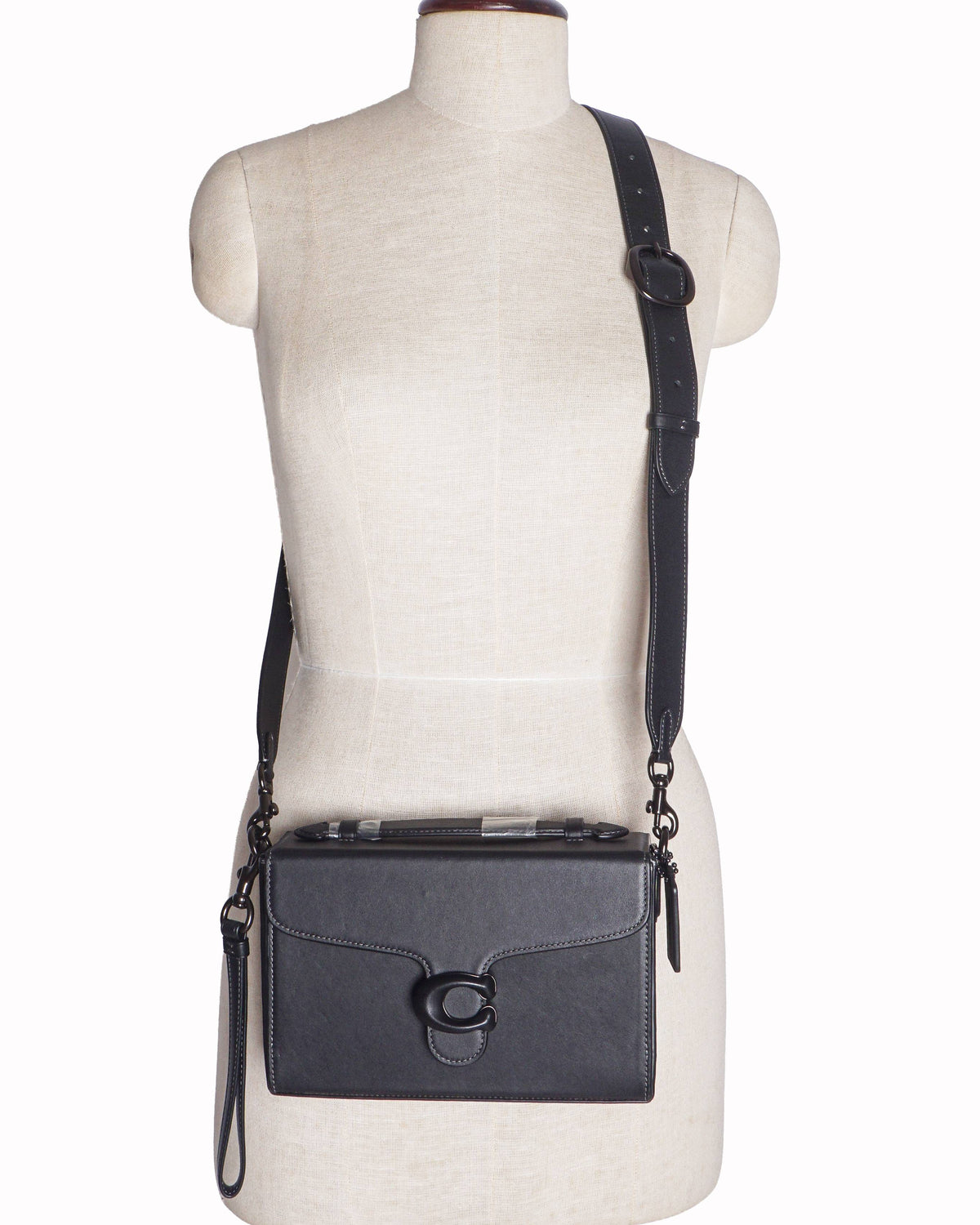 Coach Black Leather Tabby Shoulder Bag
