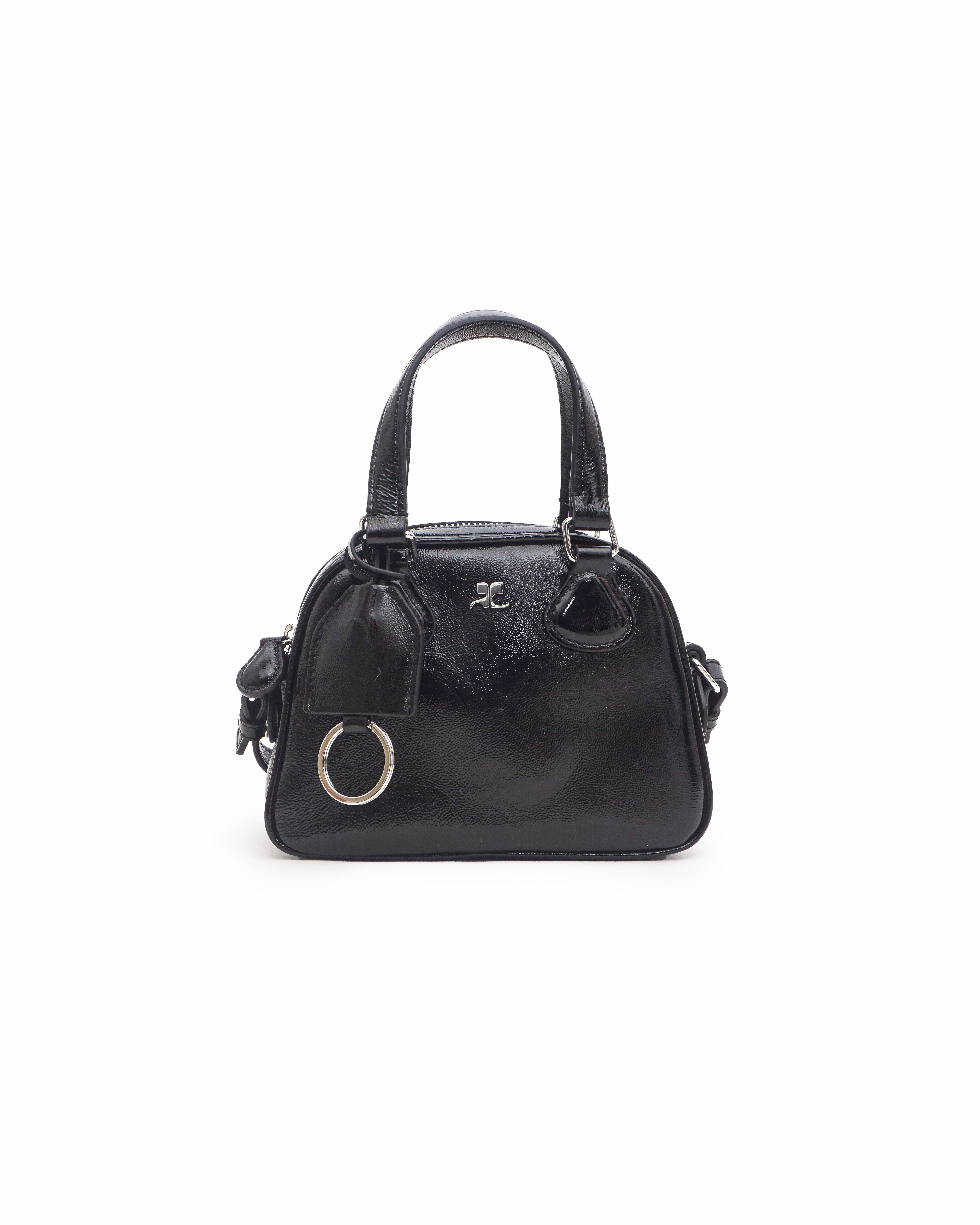 Courrèges Black Ac Stud Naplack Mini Satchel