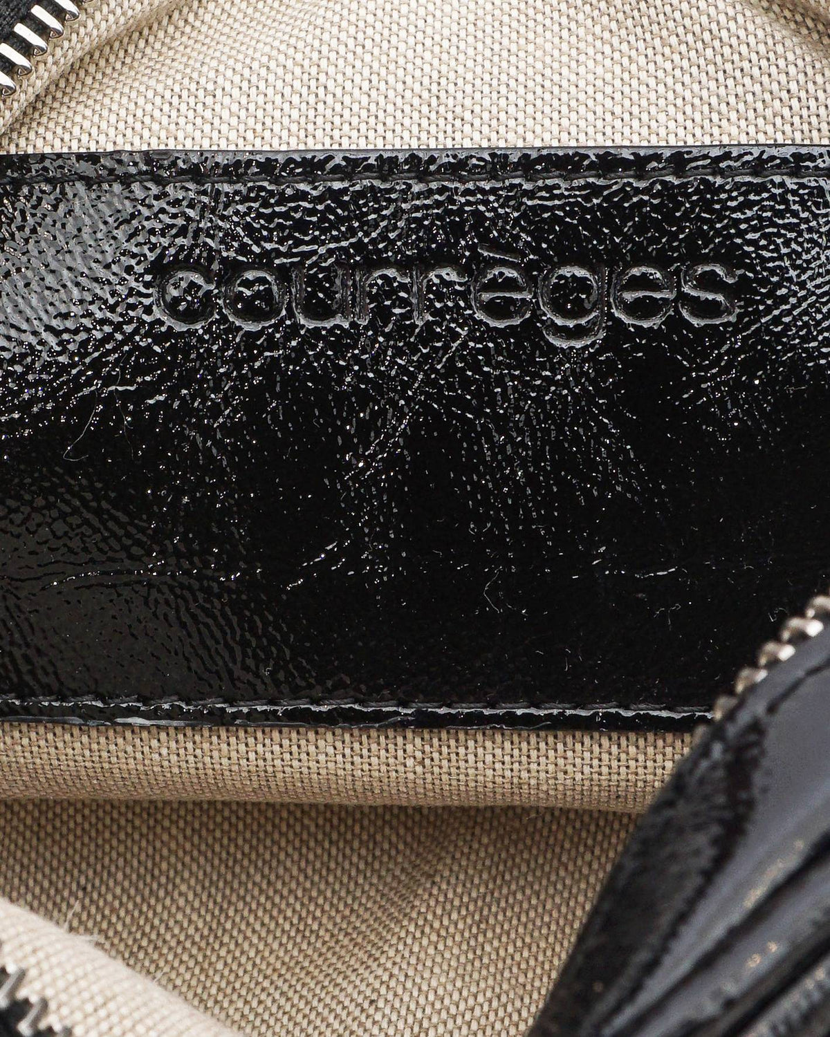 Courrèges Black Ac Stud Naplack Mini Satchel