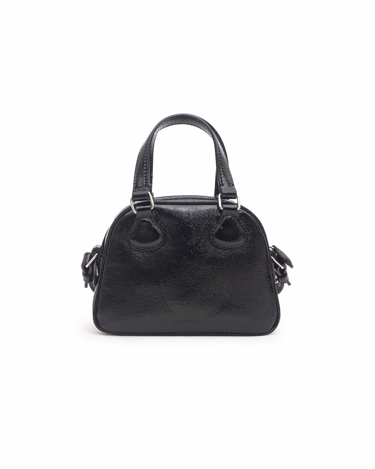 Courrèges Black Ac Stud Naplack Mini Satchel