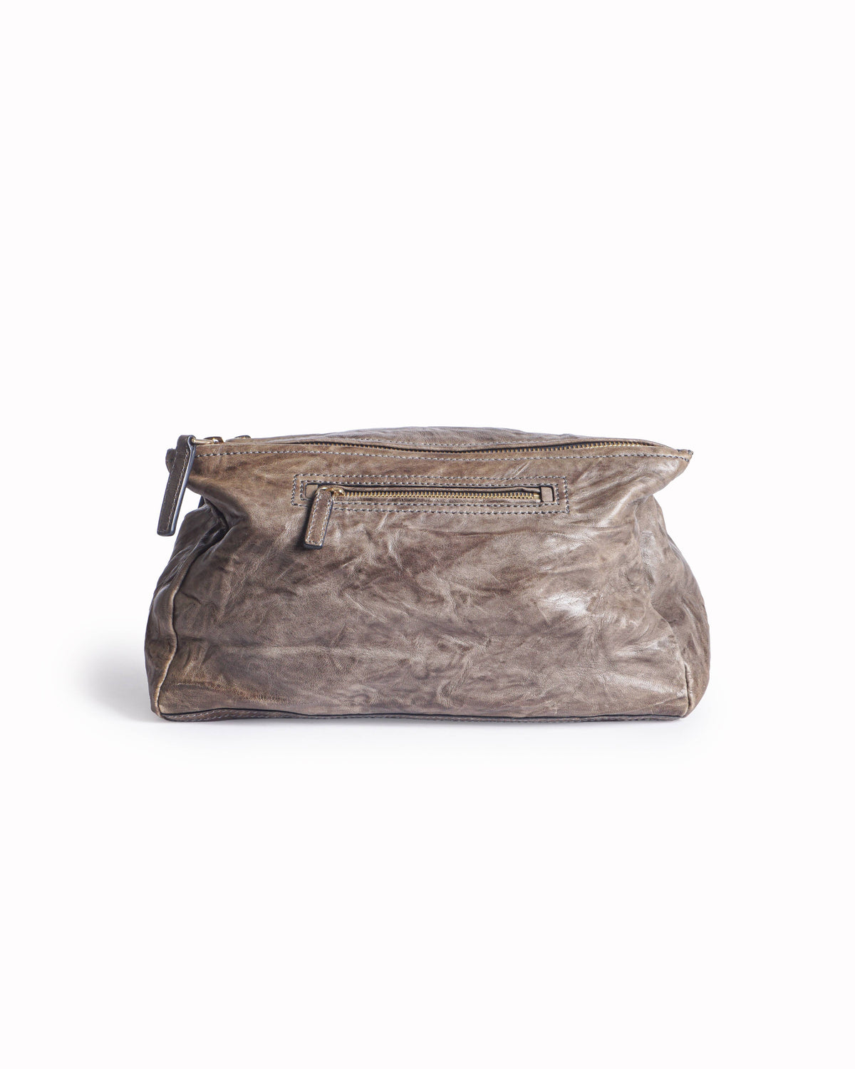 Givenchy Taupe Pepe Crinkled Leather Medium Pandora Bag