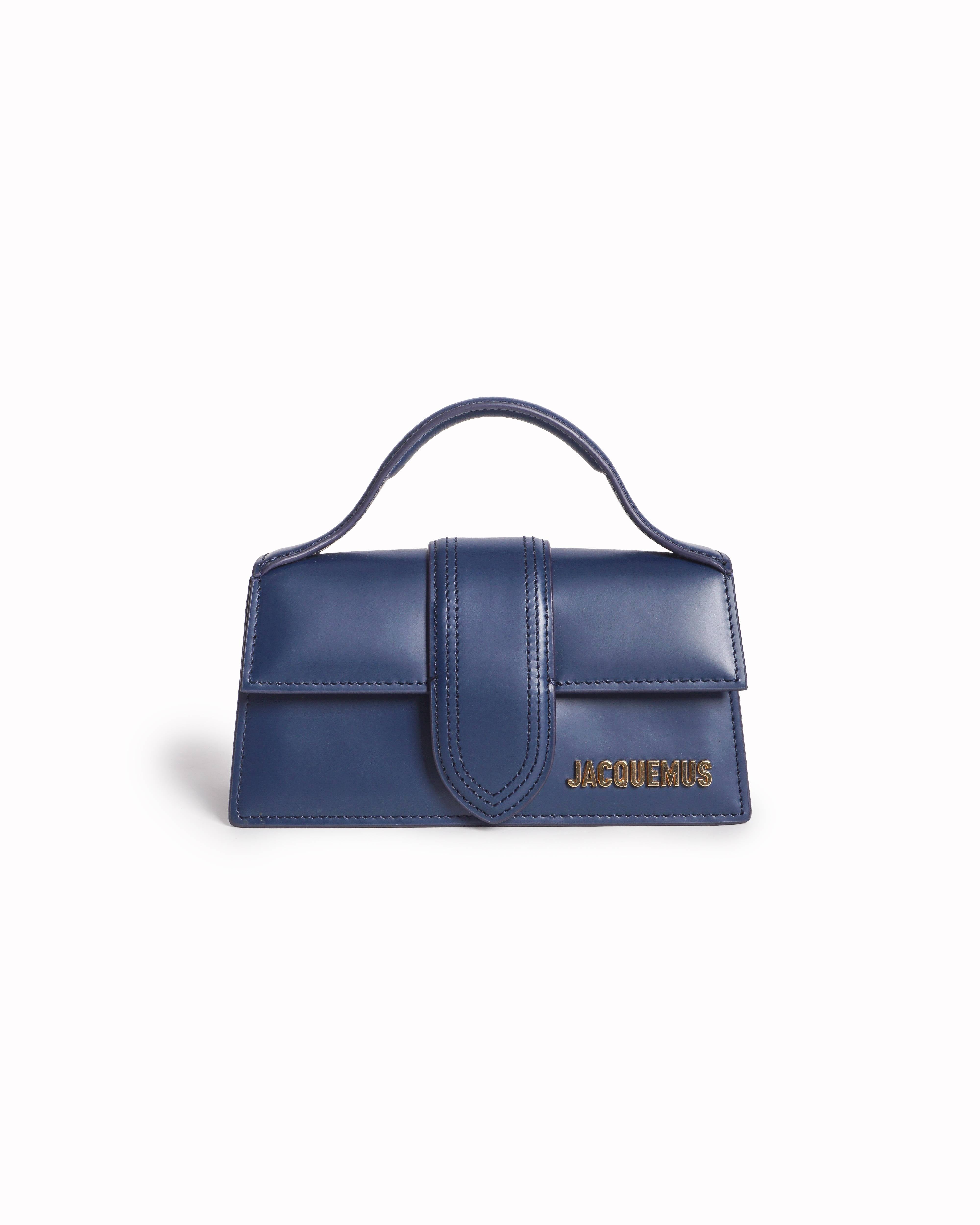Jacquemus Le Grand Bambino Navy Blue Leather Mini Shoulder Bag