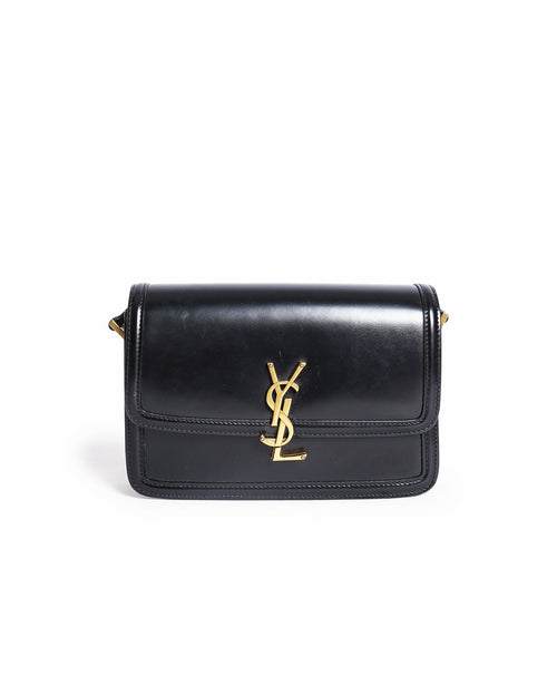 Saint Laurent Black Solferino Medium Shoulder Bag