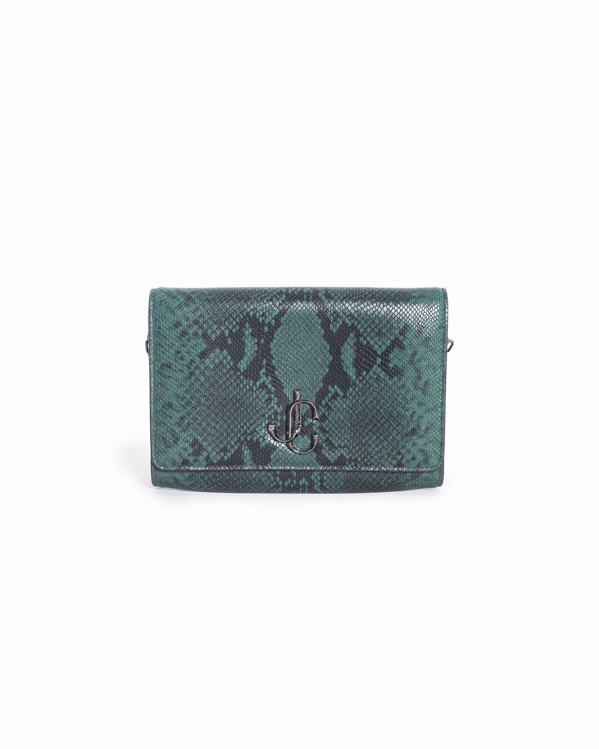 Jimmy Choo Varenne Embossed Leather Crossbody Bag In Green