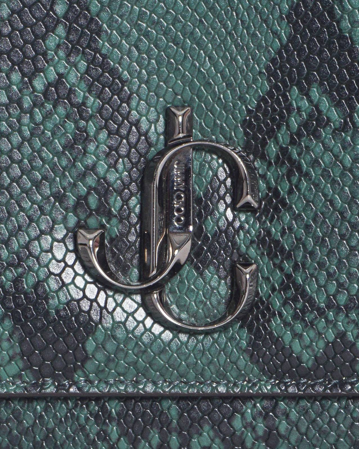 Jimmy Choo Varenne Embossed Leather Crossbody Bag In Green