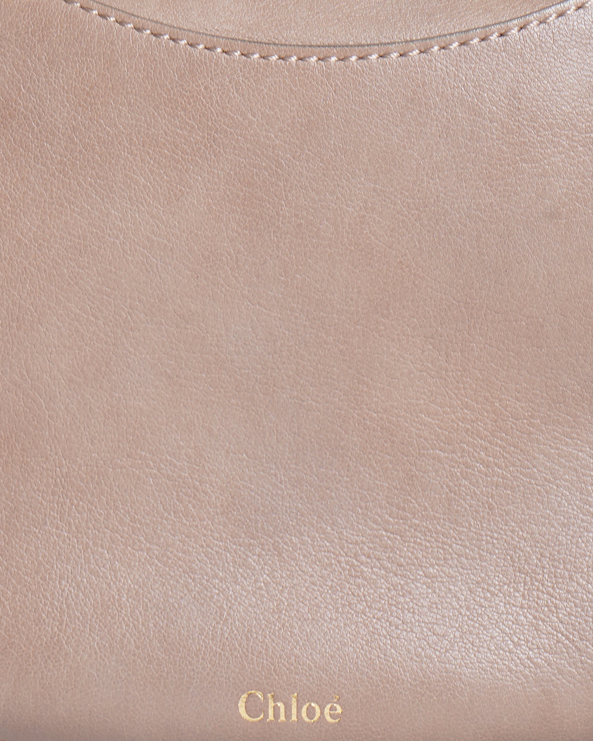 Chloé Kiss Leather Crossbody Leather Bag In Beige