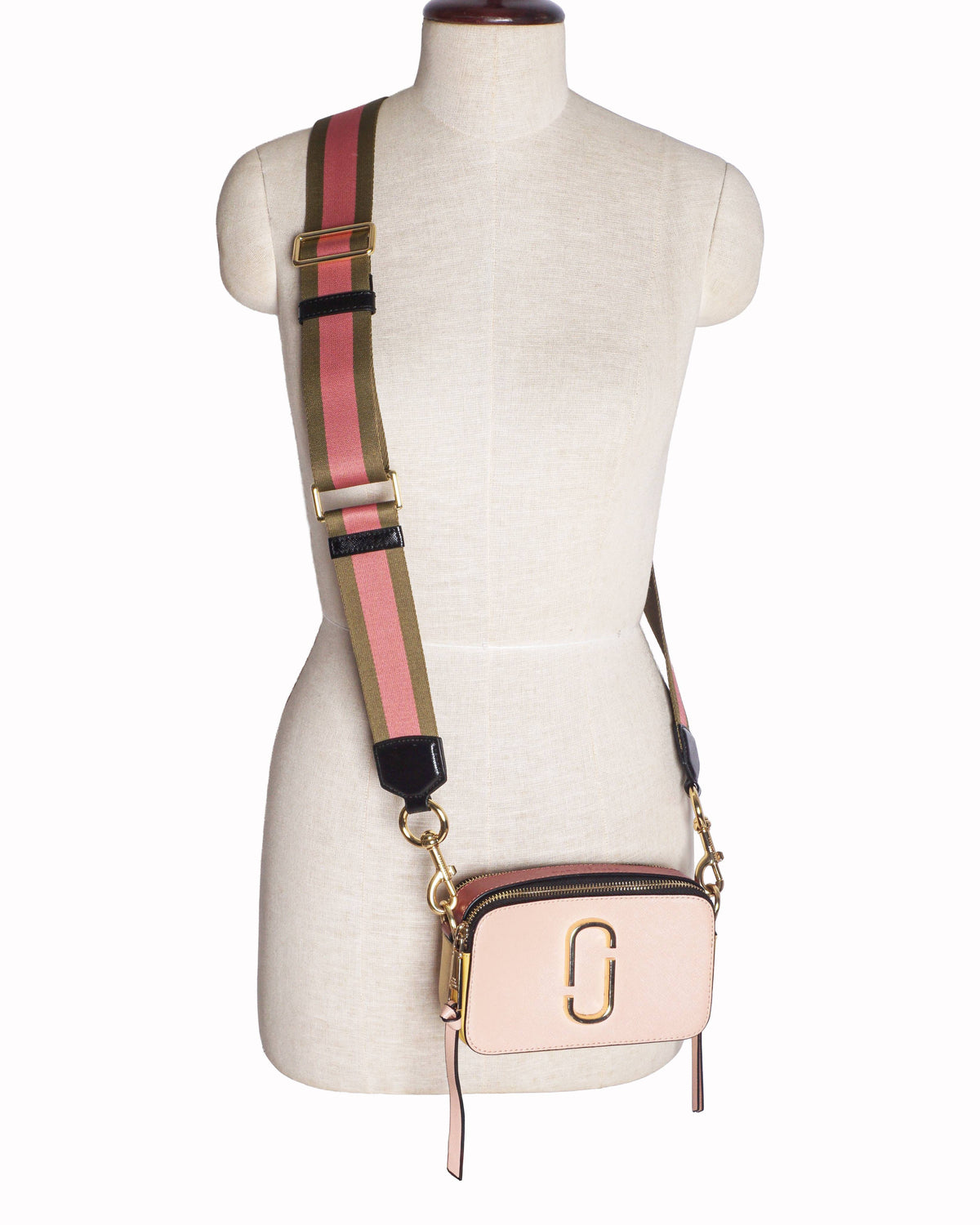 Marc Jacobs Dusty Rose Pink Saffiano Leather Snapshot Bag