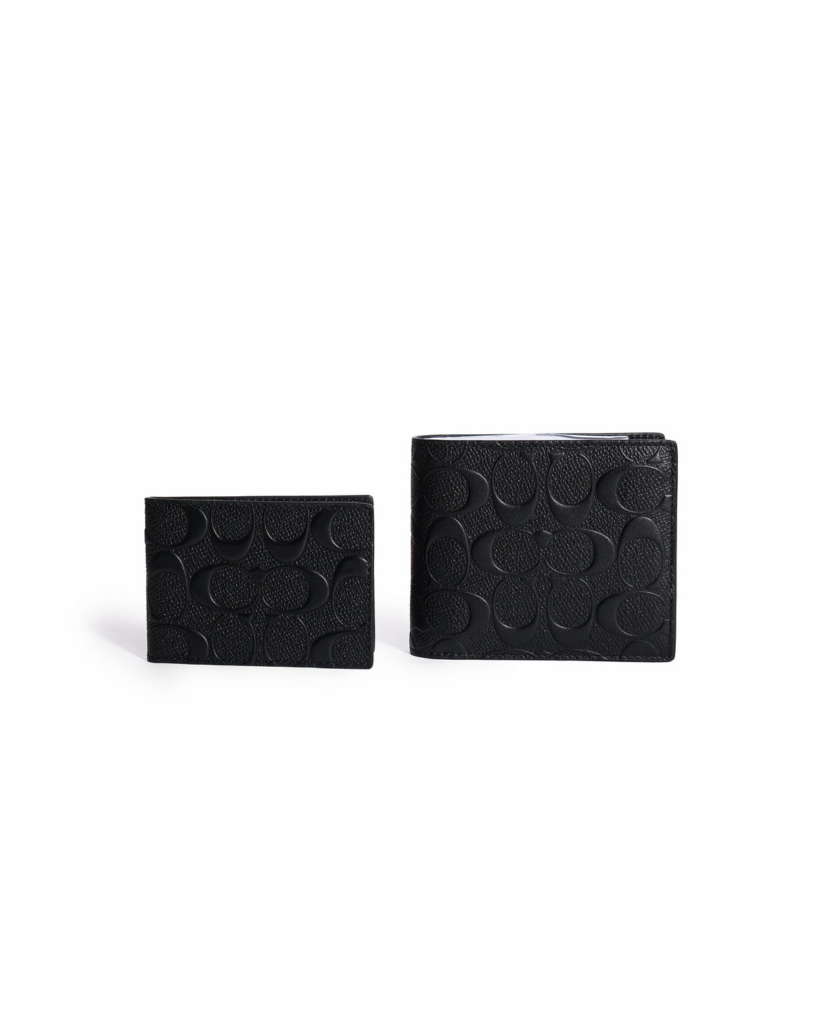 Coach 3 In 1 Signature Embossed Compact Bifold Wallet
