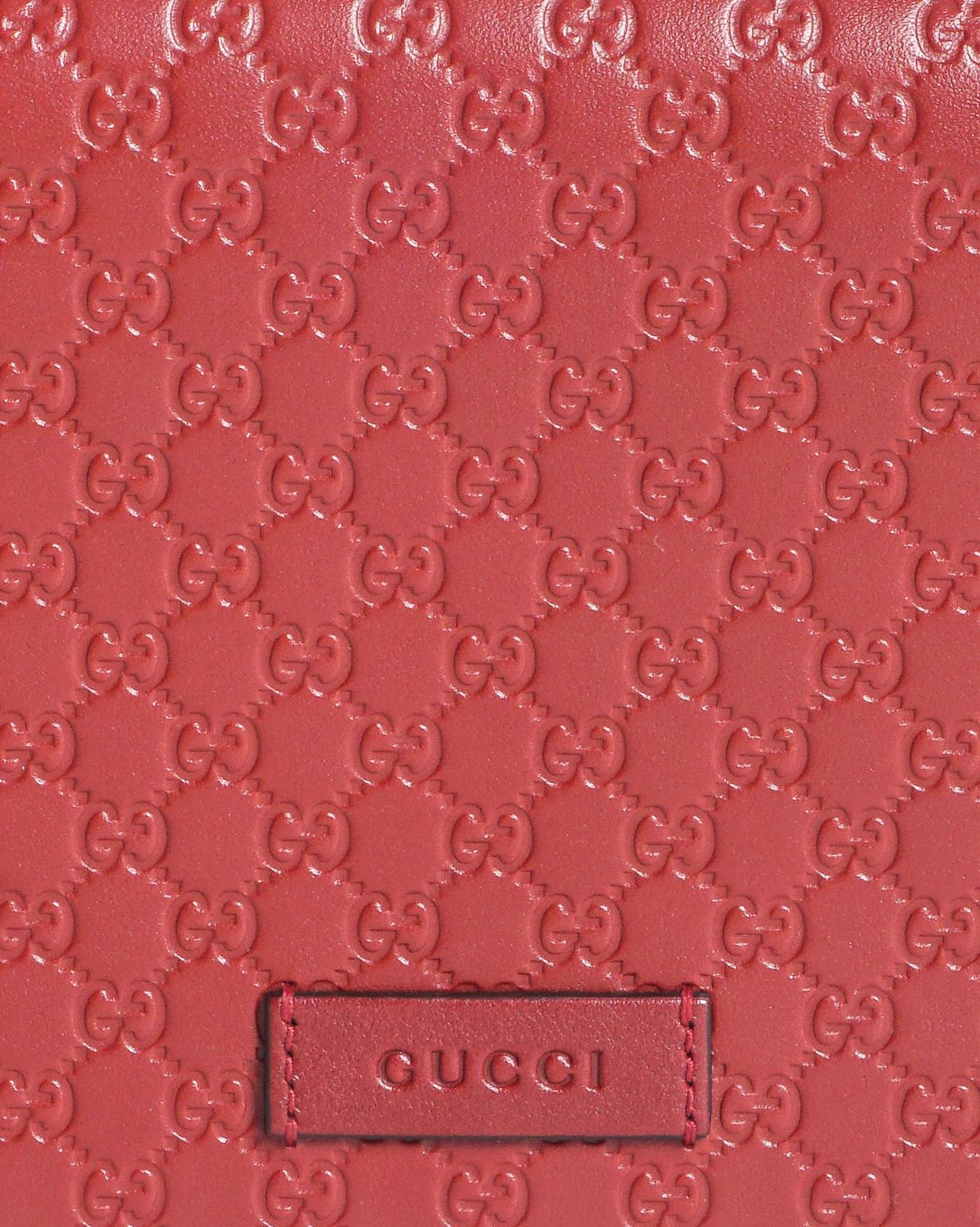 Gucci Red Microguccissima Leather Wallet on Strap