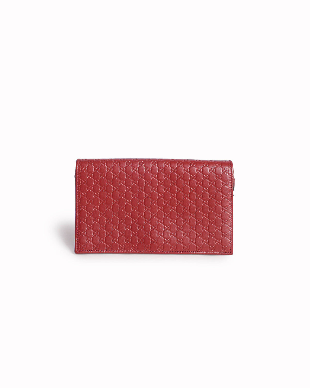Gucci Red Microguccissima Leather Wallet on Strap