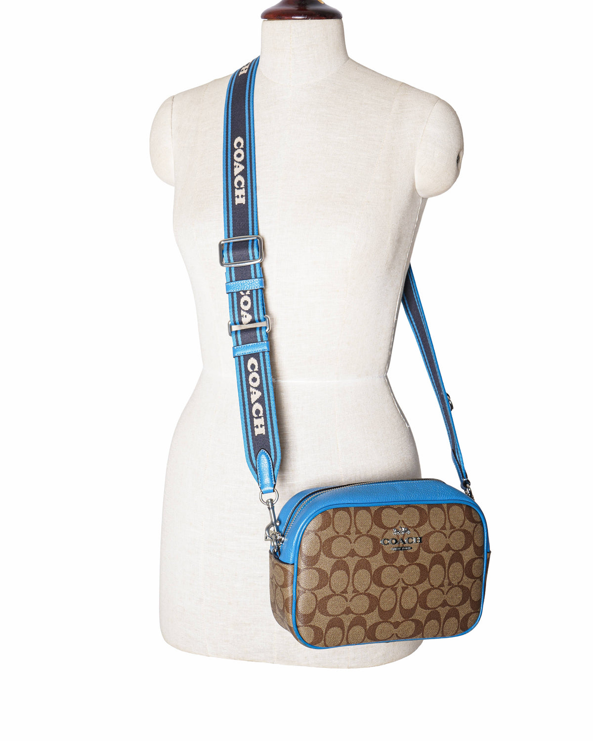 Coach Monogram Jamie Crossbody Bag In Blue