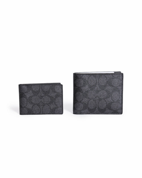 Coach Signature Monogram 3-in-1 Bifold Wallet