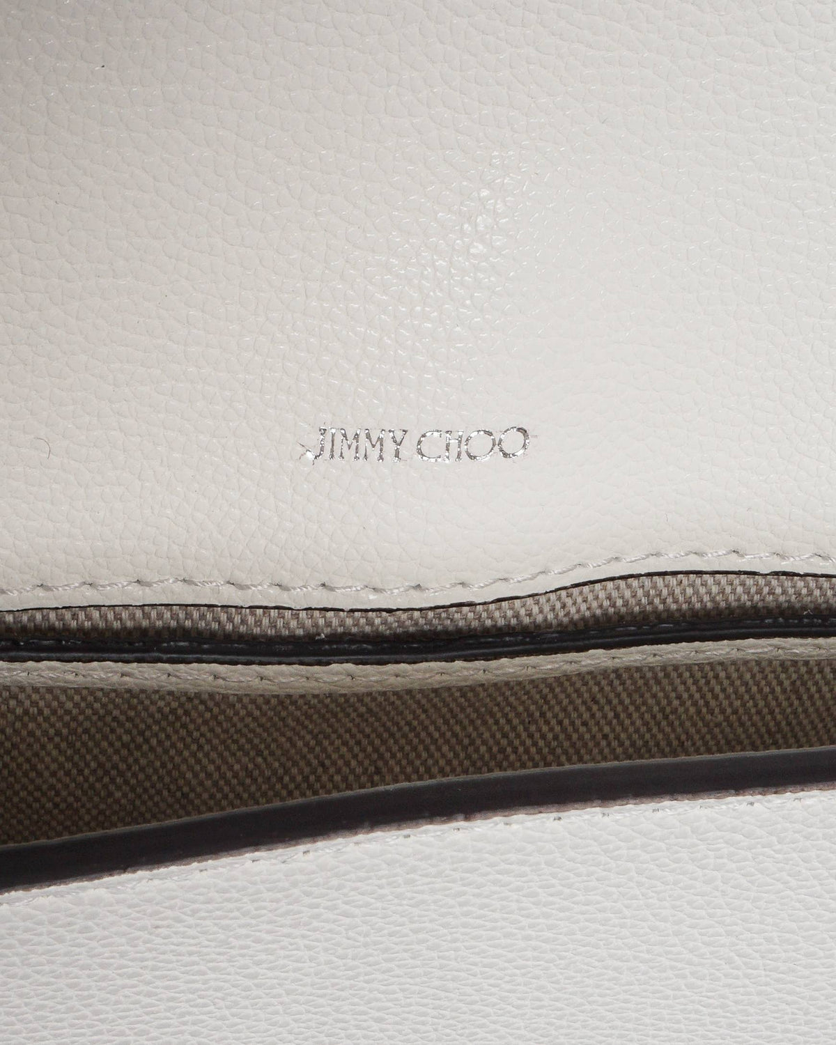 Jimmy Choo Madeline White Leather Crystal Buckle Crossbody Bag