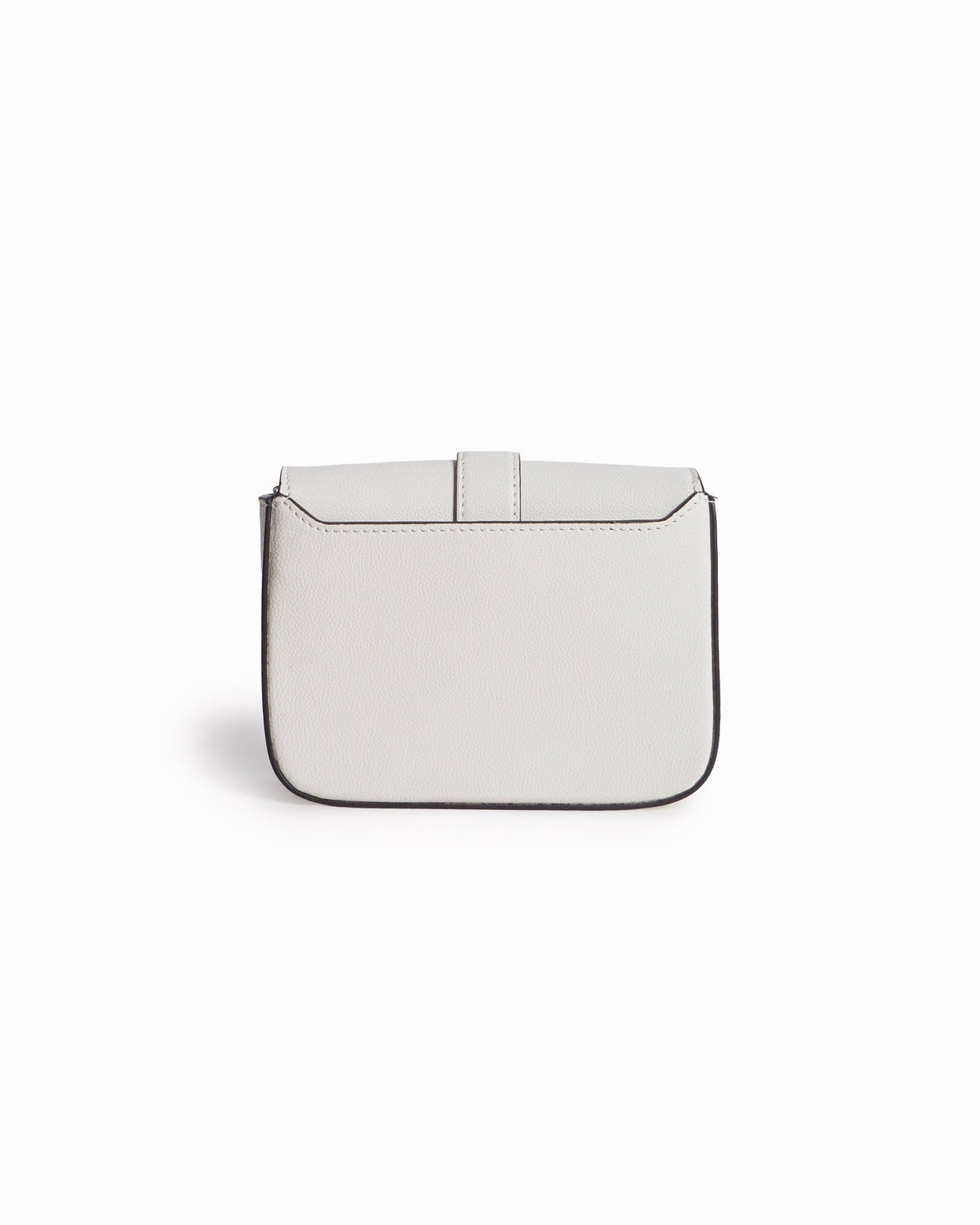 Jimmy Choo Madeline White Leather Crystal Buckle Crossbody Bag
