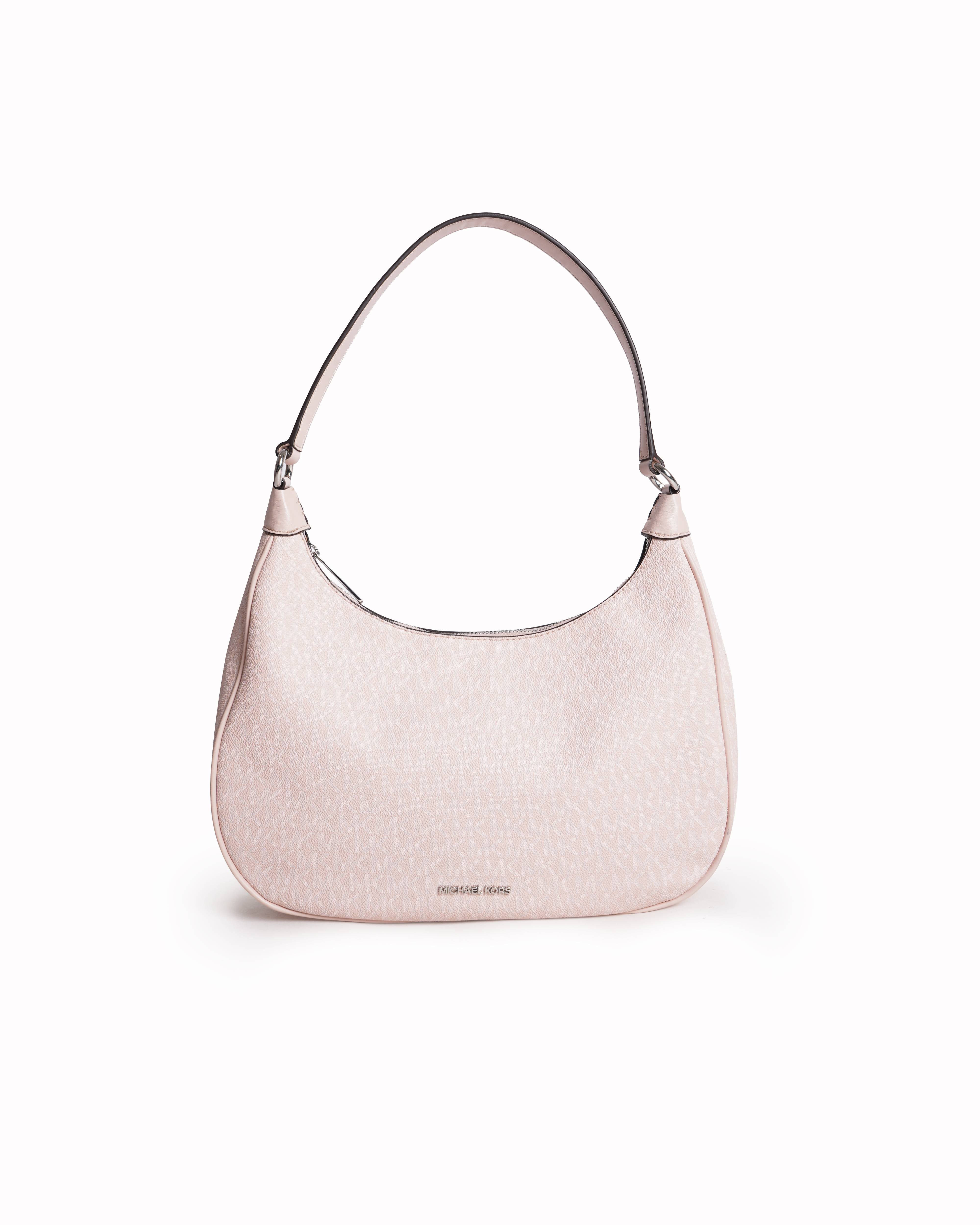 Michael Kors Monogram Cora Hobo Bag In Pink
