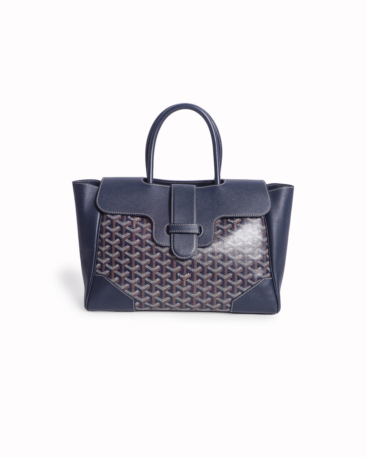 Goyard Goyardine Saigon Tote Bag Navy