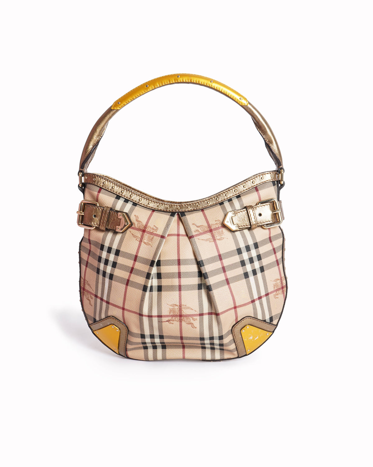 Burberry haymarket check hobo bag