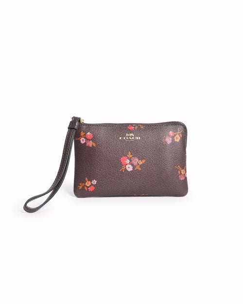 New Coach zip around printed wallet