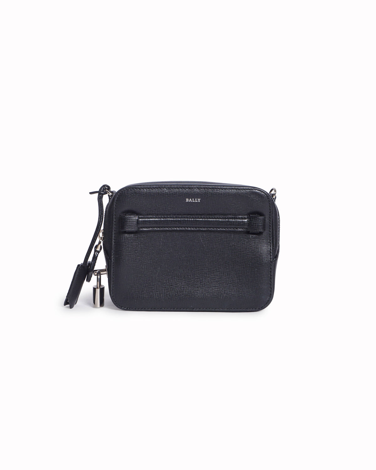Bally Black Textured Leather Alford Small Crossbody Bag