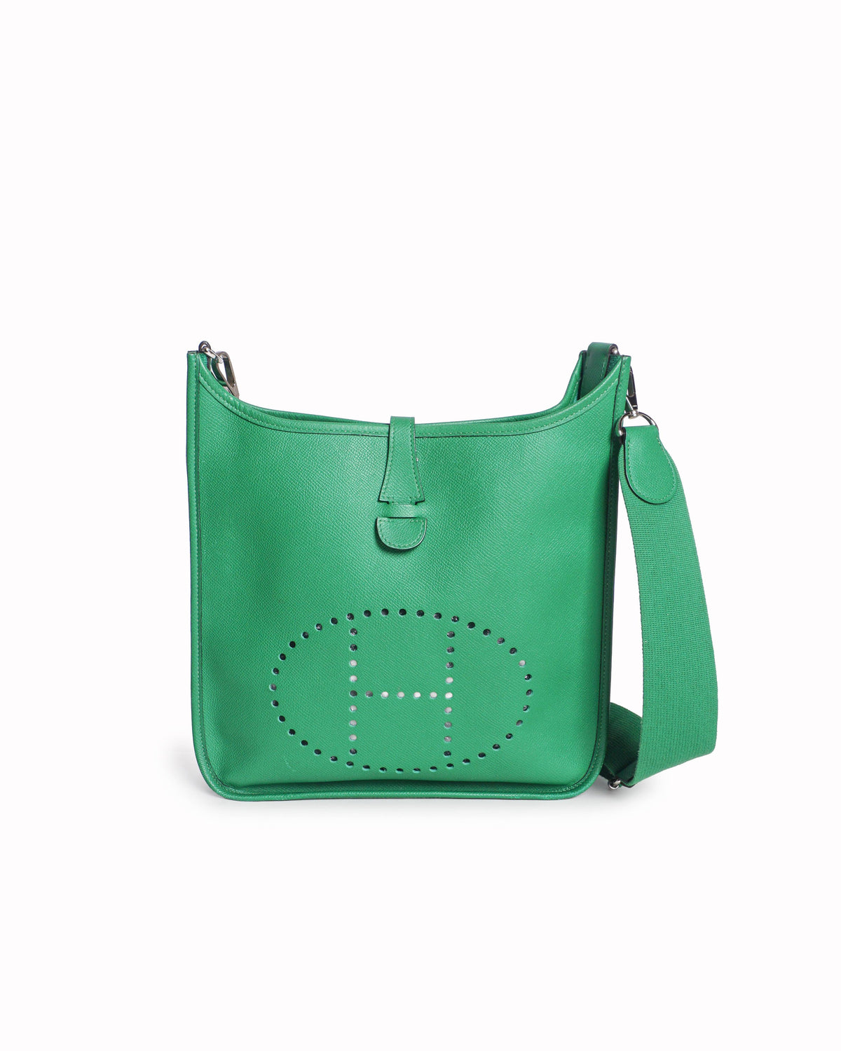 Hermès Green Leather Evelyne PM Shoulder Bag