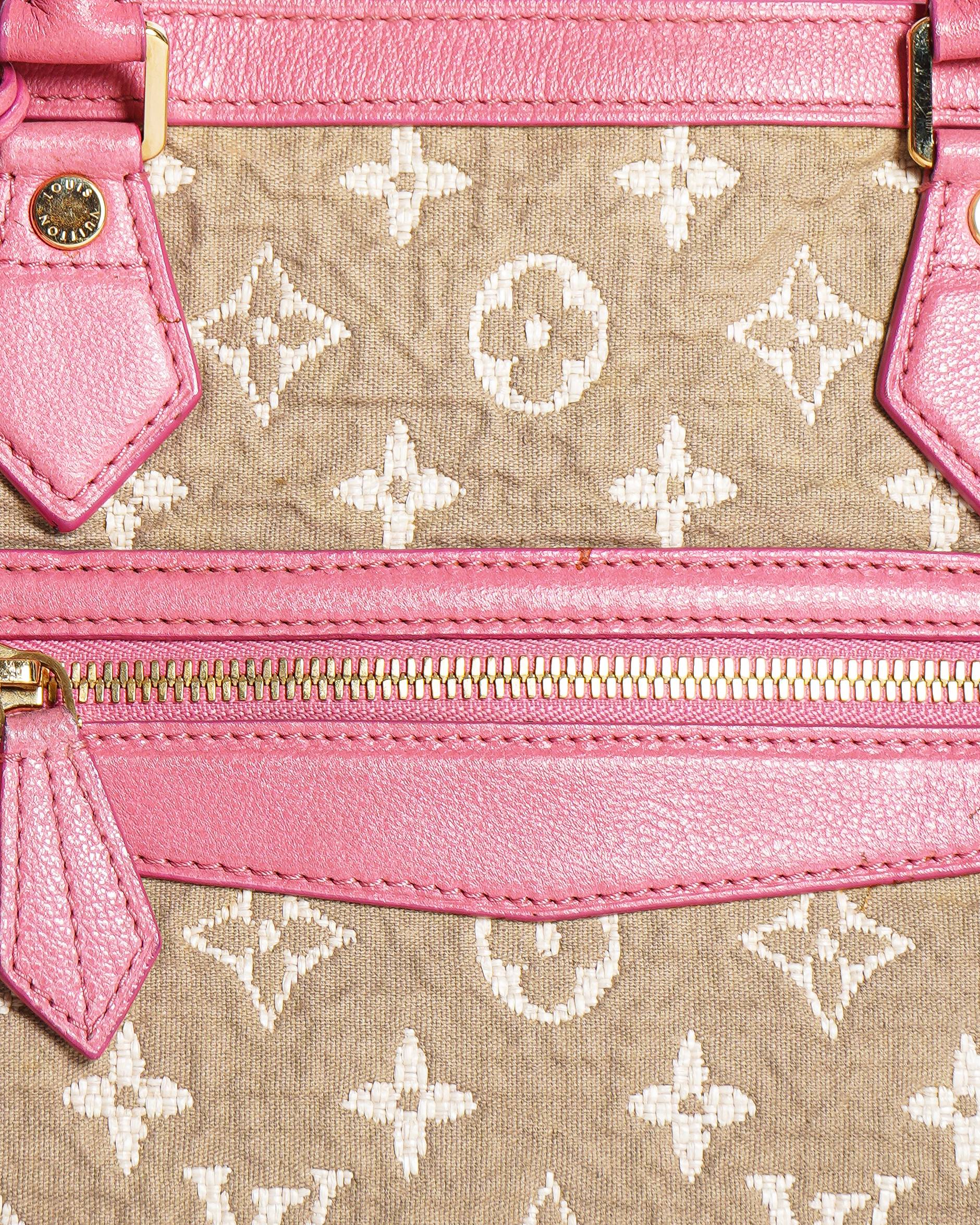 Louis Vuitton Pink & Beige Sabbia Top Handle Bag