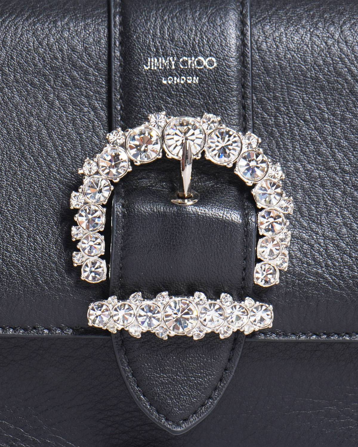 New Jimmy Choo Cheri Wallet with Chain Leather Crossbody Bag