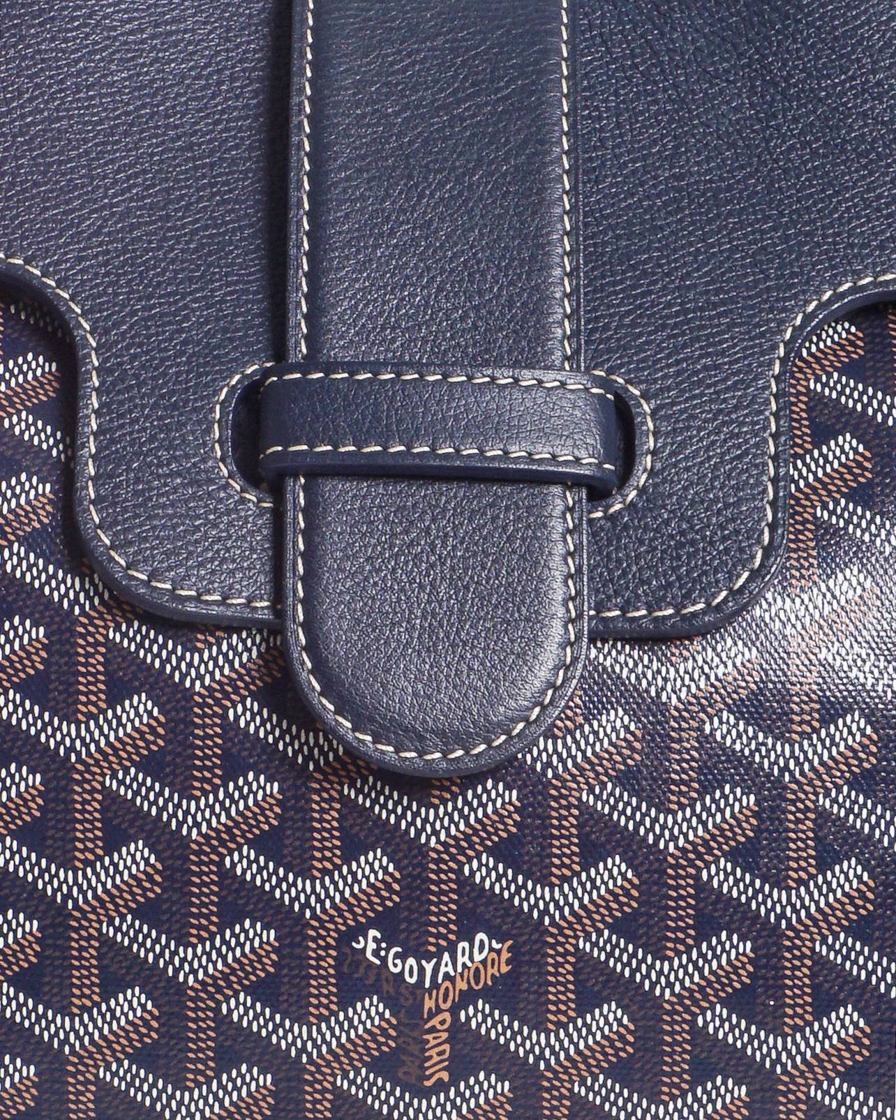 Goyard Goyardine Saigon Tote Bag Navy