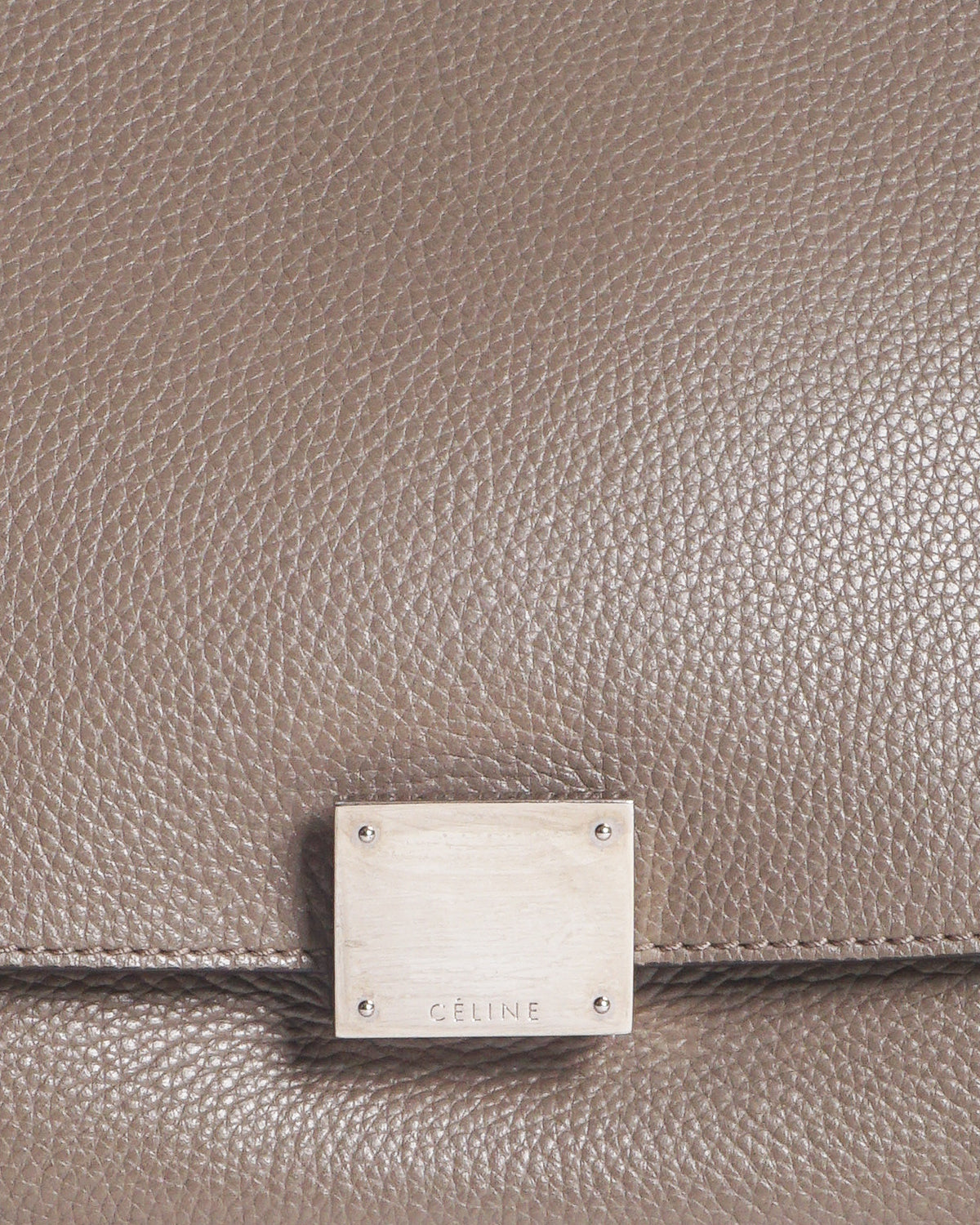 Celine Taupe Leather Medium Trapeze Bag