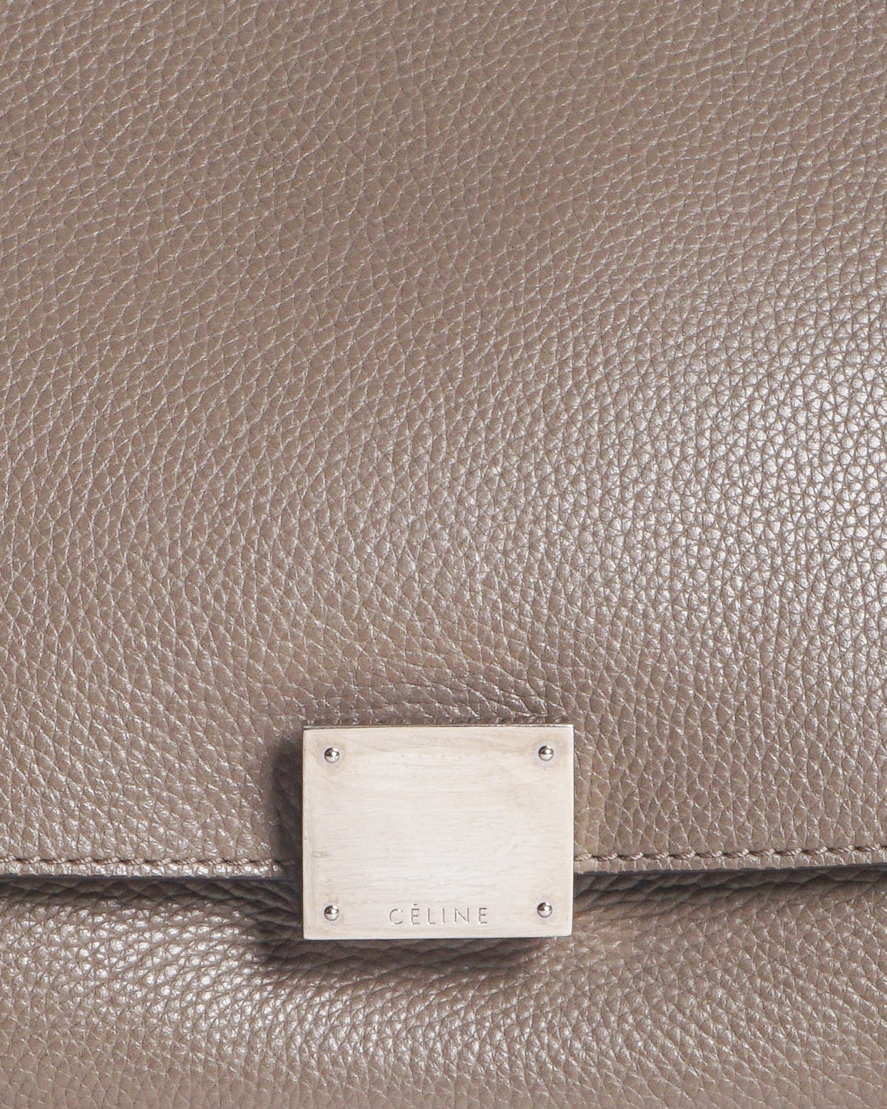 Celine Taupe Leather Medium Trapeze Bag