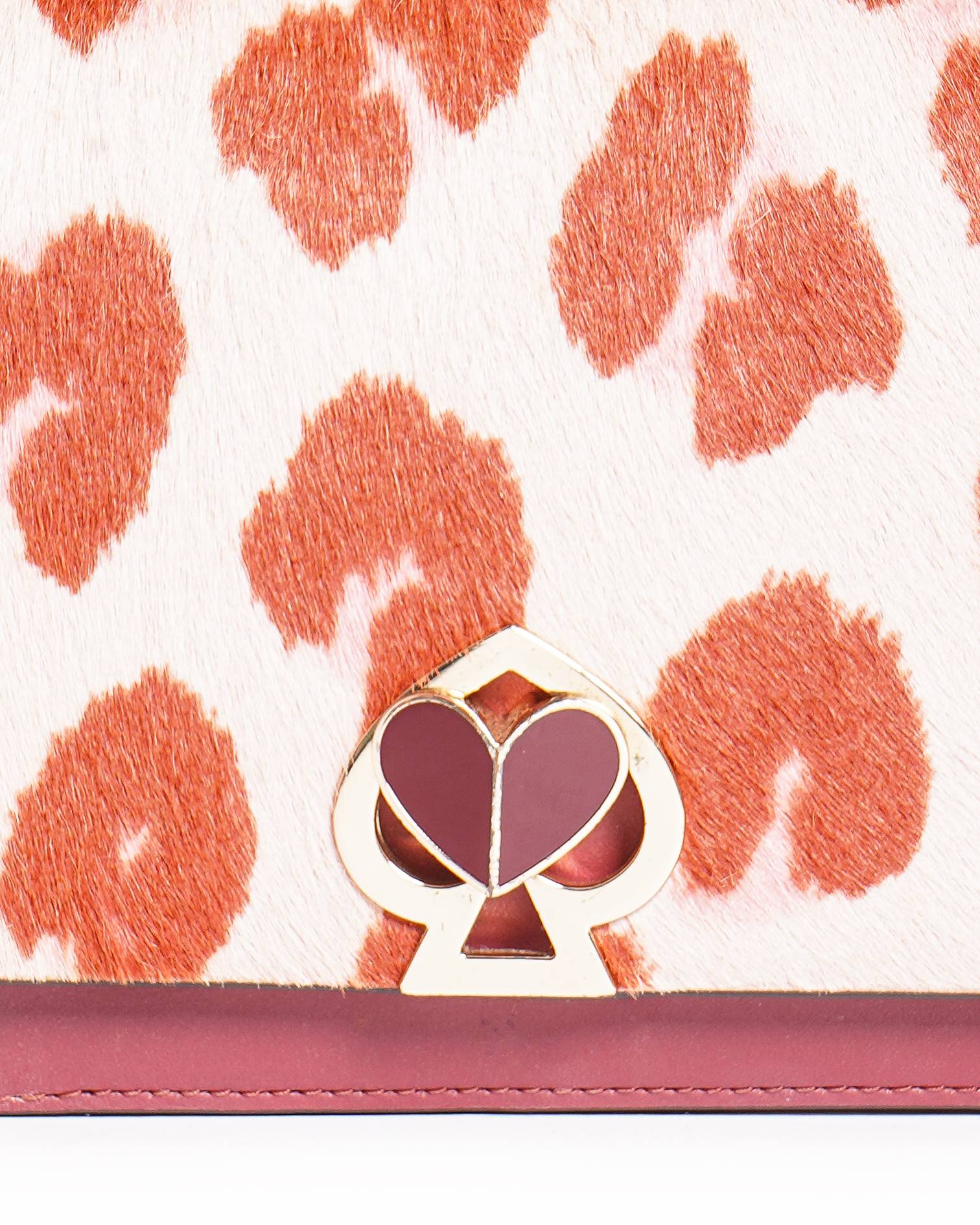 Kate Spade Medium Nicola Twist lock Calf hair Crossbody Bag