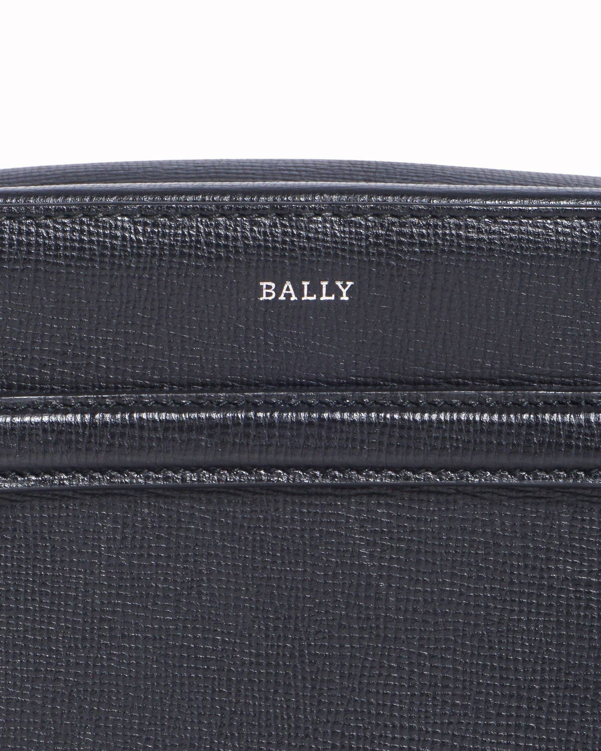 Bally Black Textured Leather Alford Small Crossbody Bag