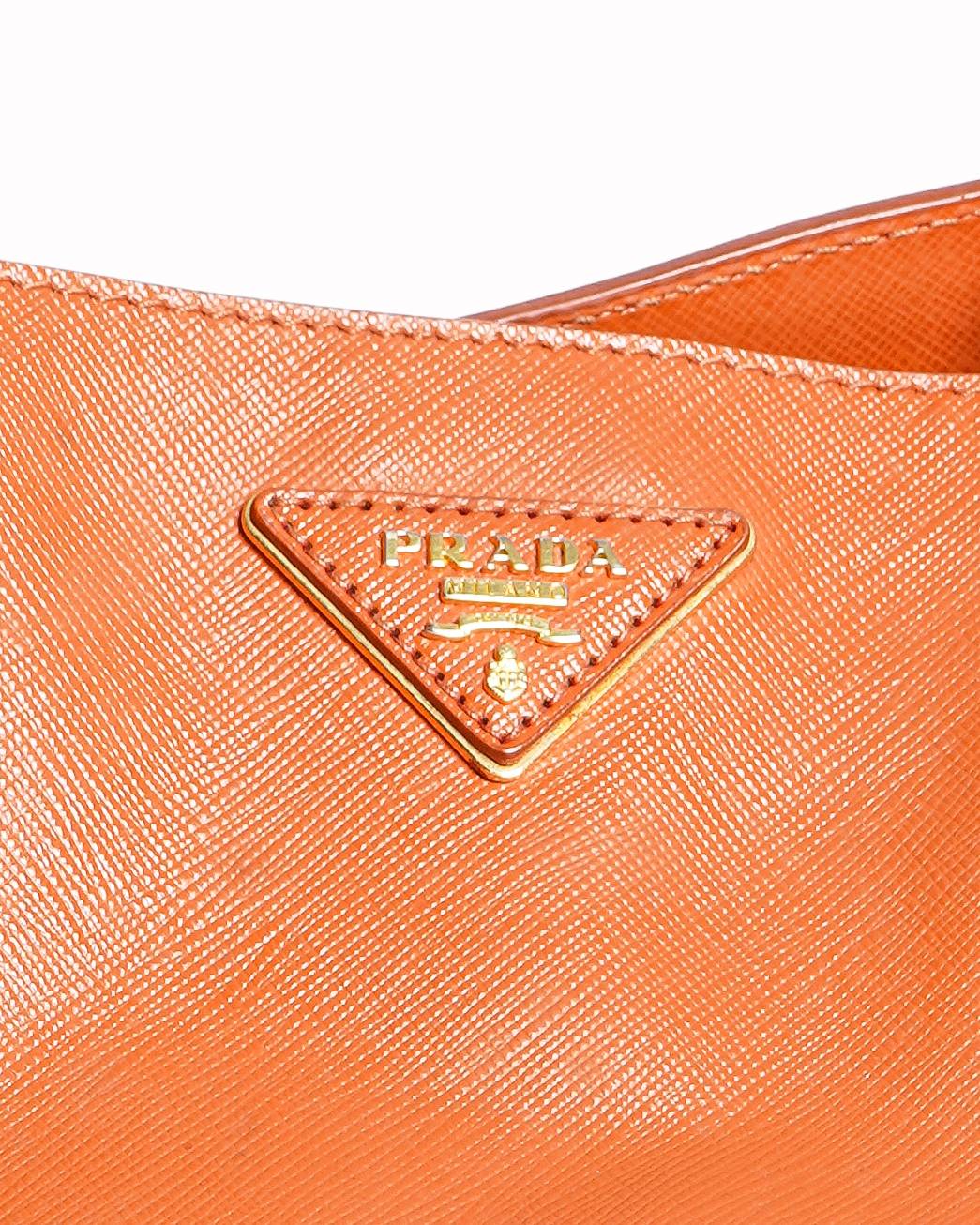 Prada Orange Saffiano Galleria Tote