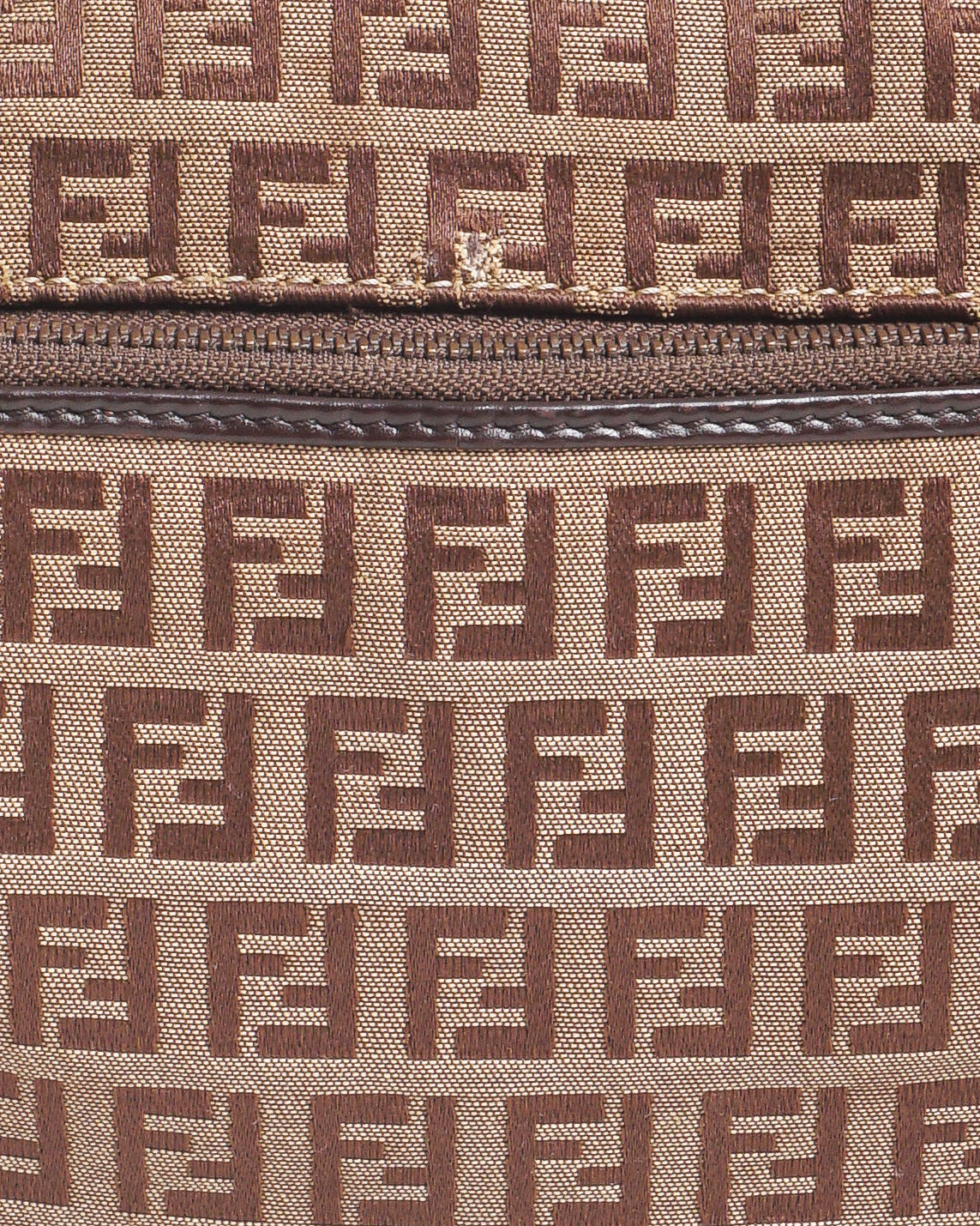 Vintage Fendi Zucca Monogram Canvas Boston Bag