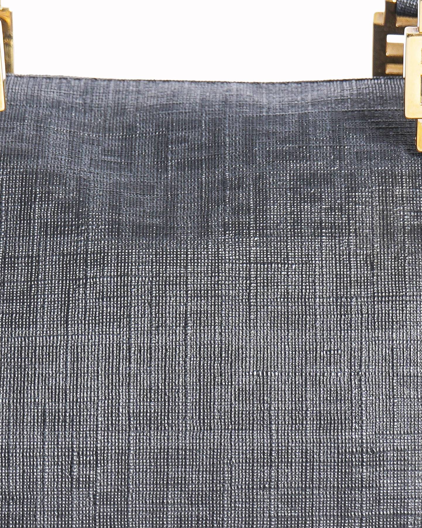 Fendi Noccino Zucchino Spalmati coated Canvas forever bauletto boston bag