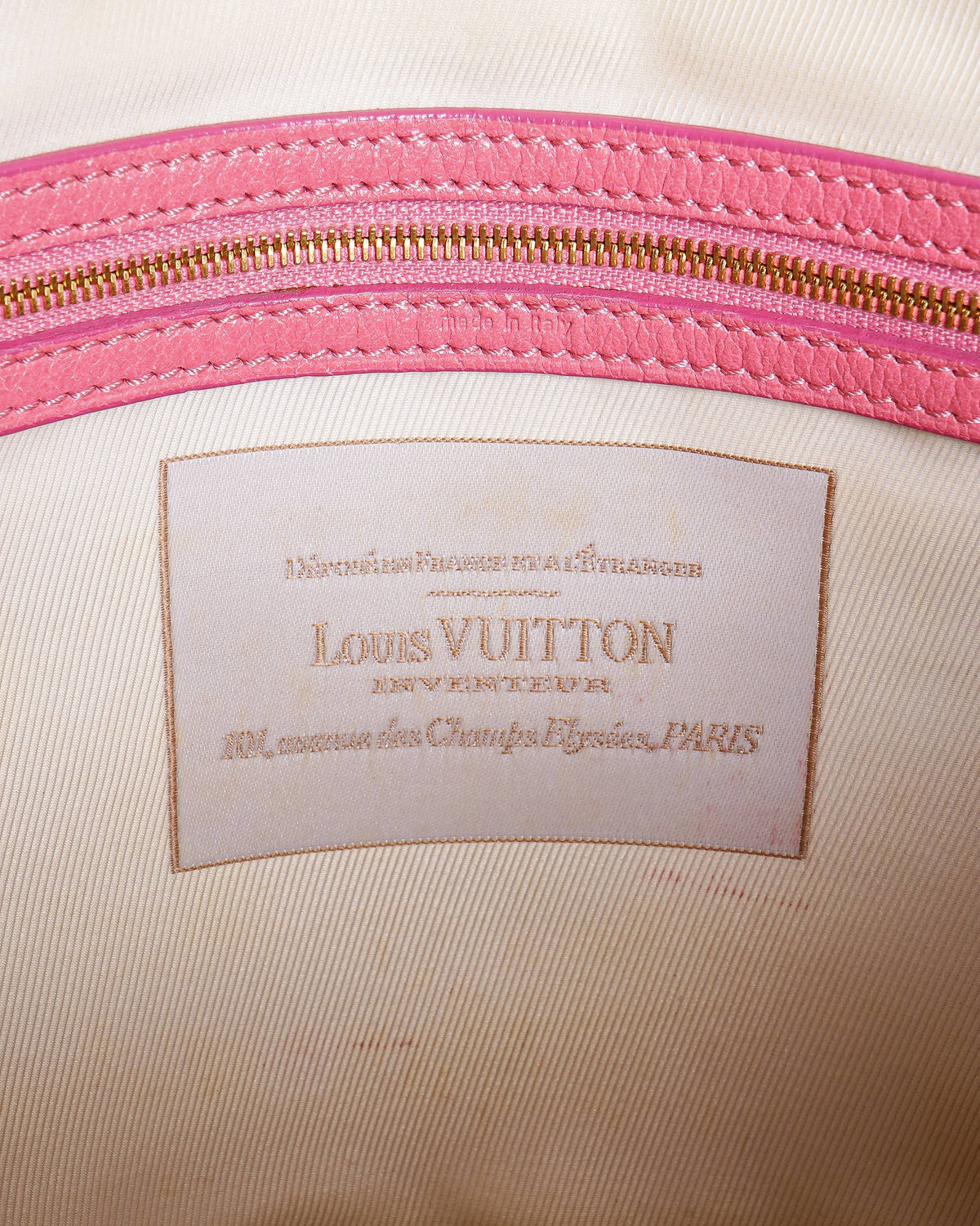 Louis Vuitton Pink & Beige Sabbia Top Handle Bag