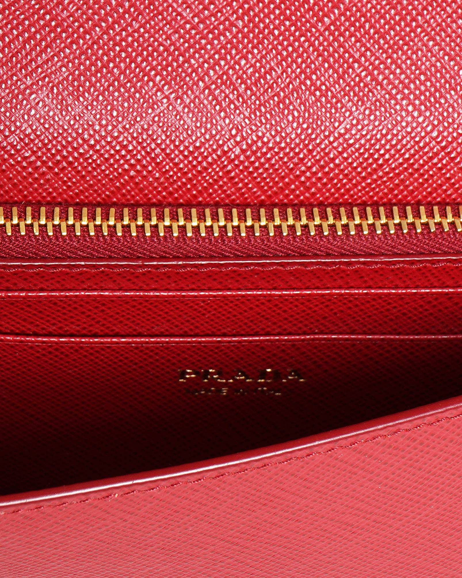 Prada 
Saffiano Mini Bandoliera Crossbody Bag