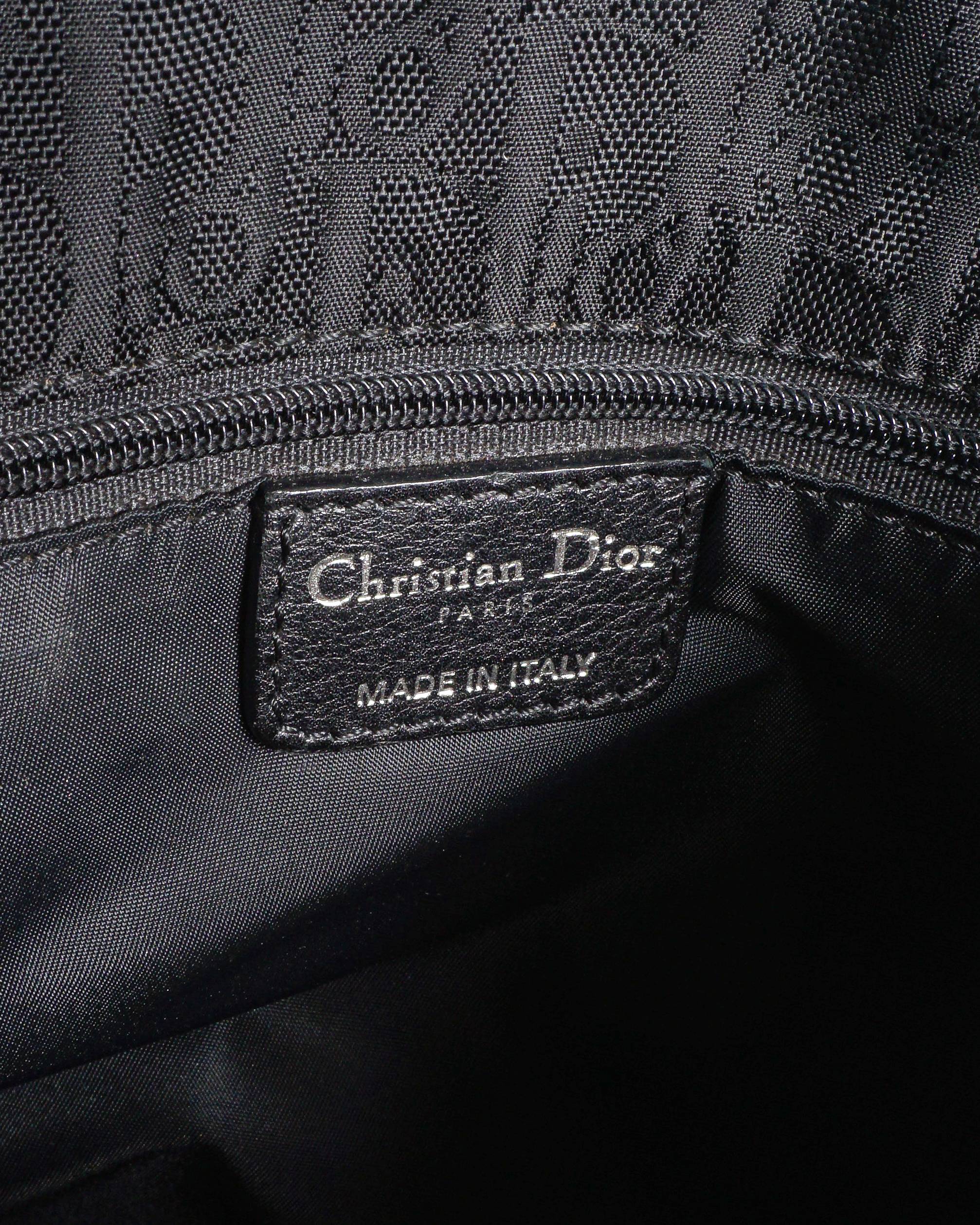 Dior Black Diorissimo Monogram Canvas Charming Satchel Bag