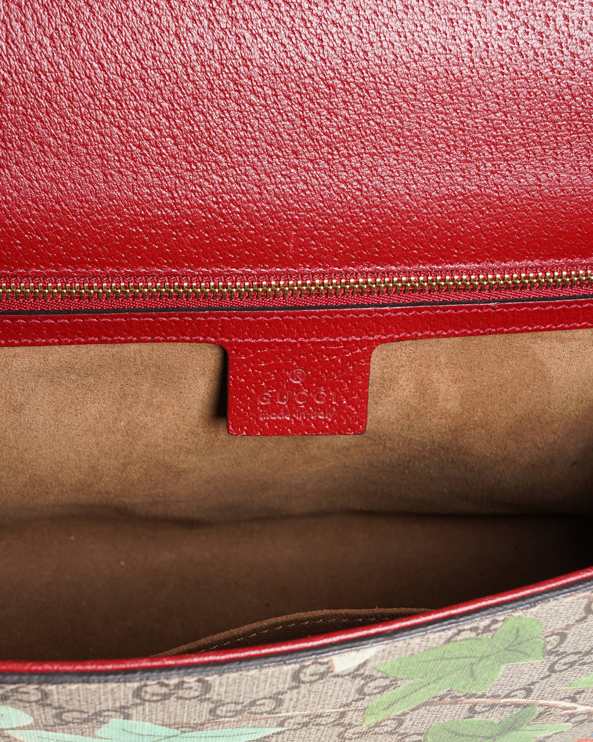 Gucci Beige Multicolor Coated Canvas Tian Padlock Medium Shoulder Bag