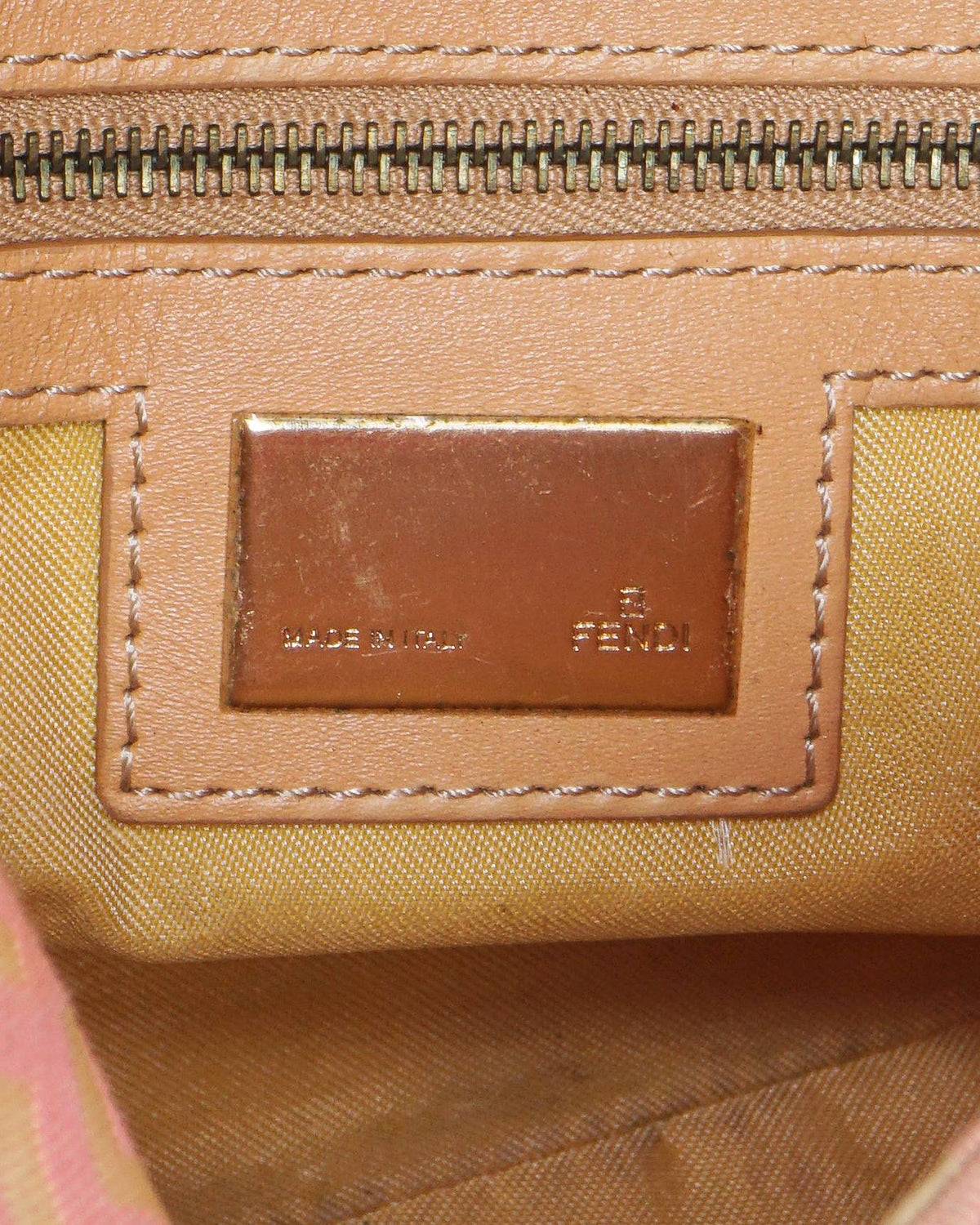 Fendi Vintage Pink Zucca Canvas Mama Baguette Bag