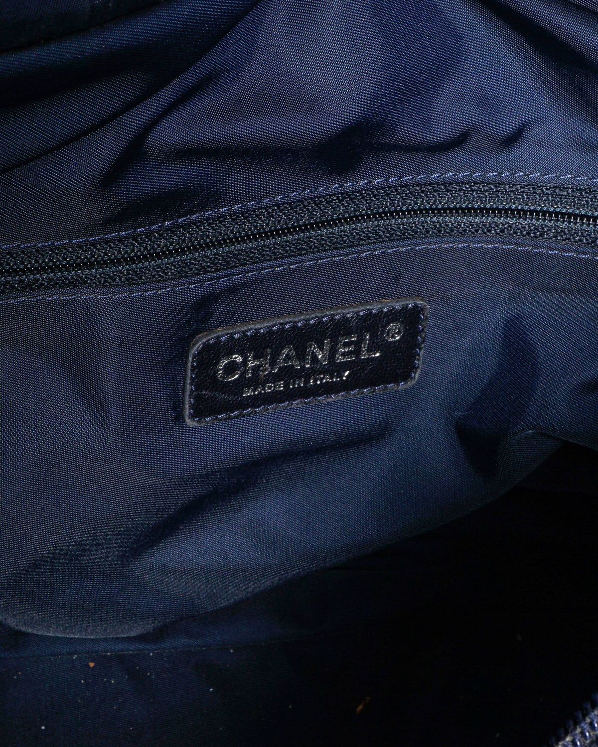 Chanel Navy Blue Quilted Leather Paris Biarritz Tote Bag