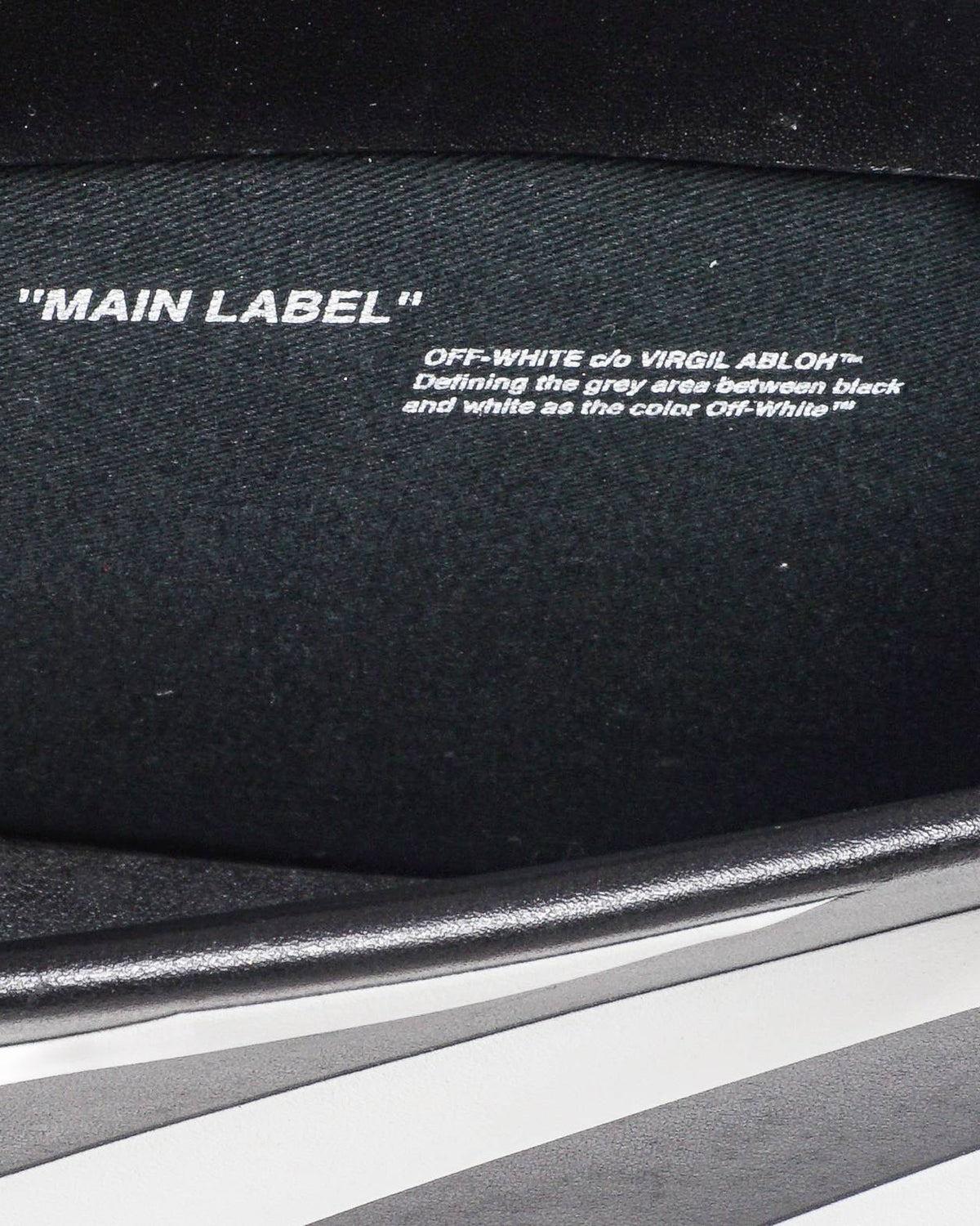 Off-White Black & White Diag Stripe Leather Tote Bag