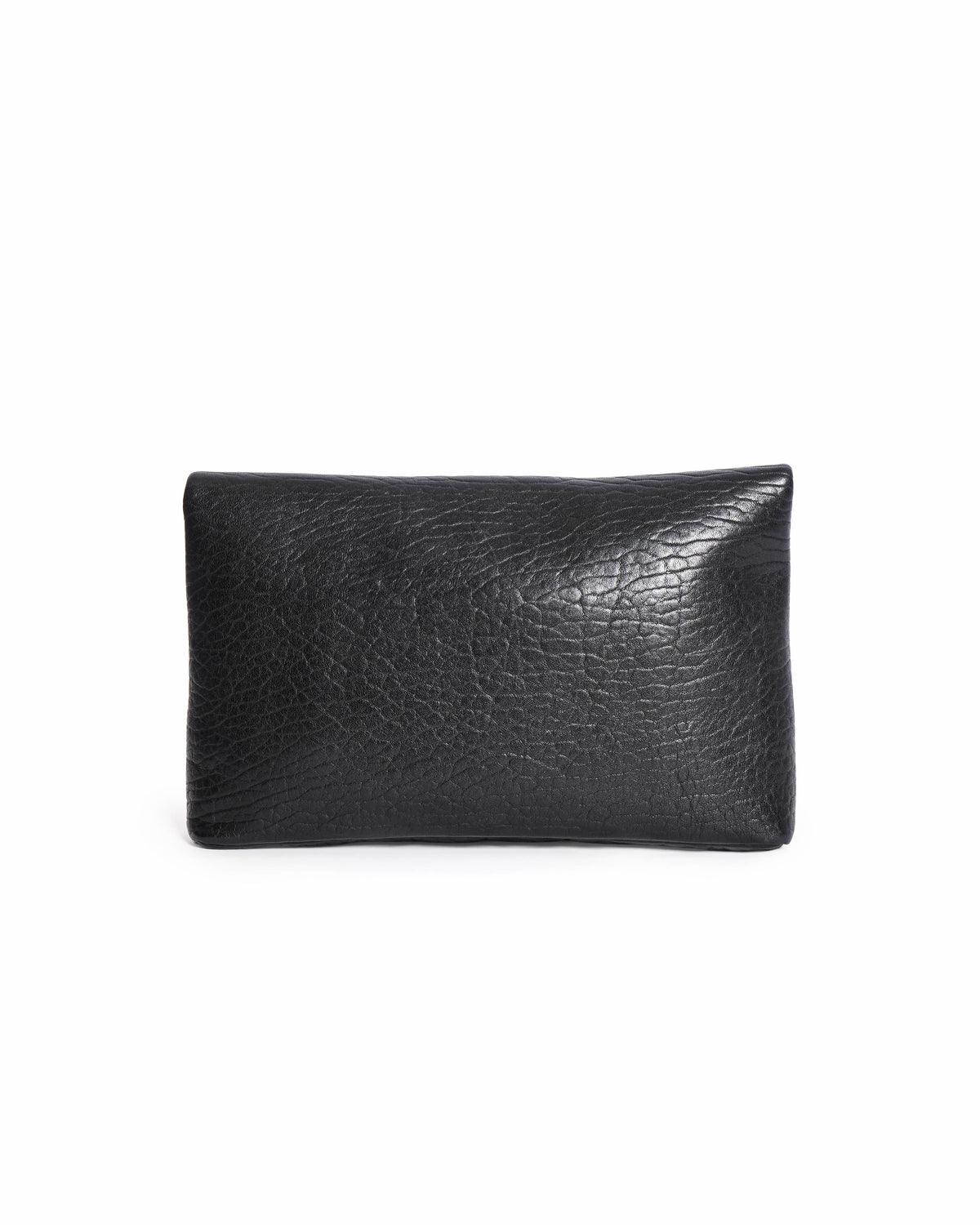 Saint Laurent Black Grained Leather Cassandre Envelope Clutch