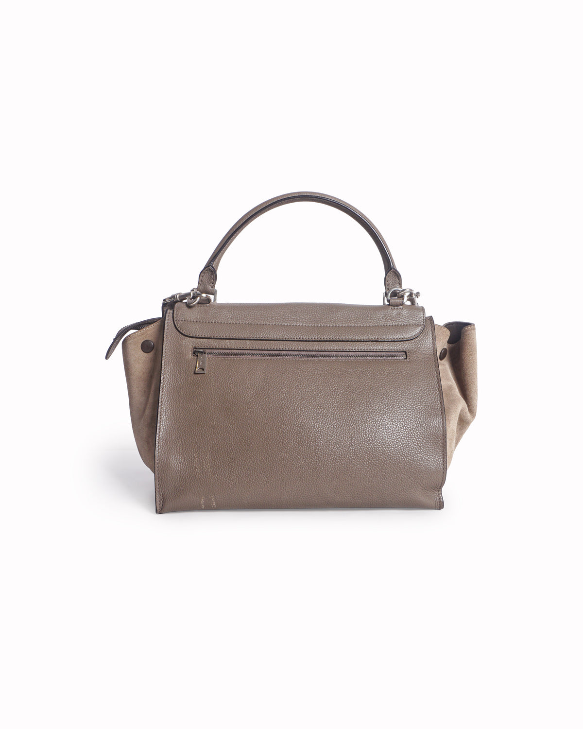 Celine Taupe Leather Medium Trapeze Bag