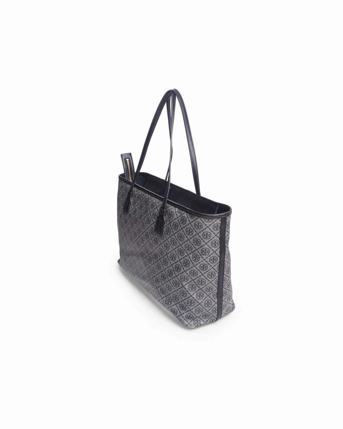 Tory Burch T Monogram Coated Canvas Top-Zip Tote Bag