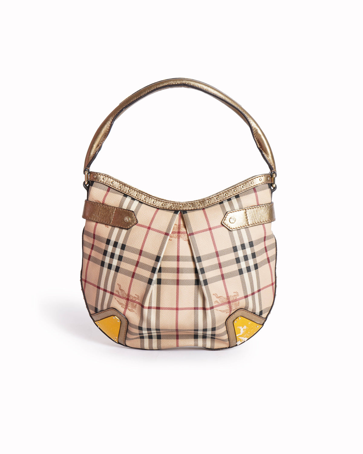 Burberry haymarket check hobo bag