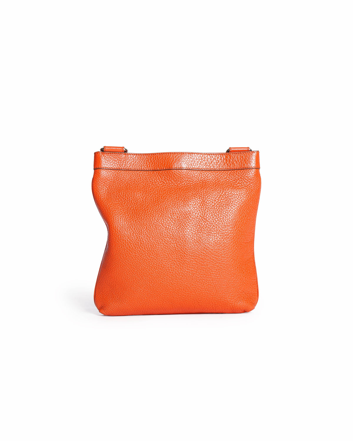 Salvatore Ferragamo Gancini Pebbled Leather Crossbody Messenger Bag
