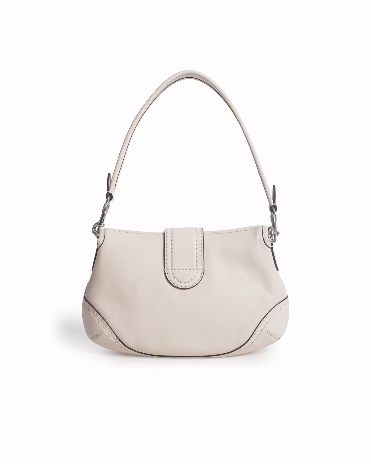 Coach Soho Flap Shoulder Bag in Cream Leather