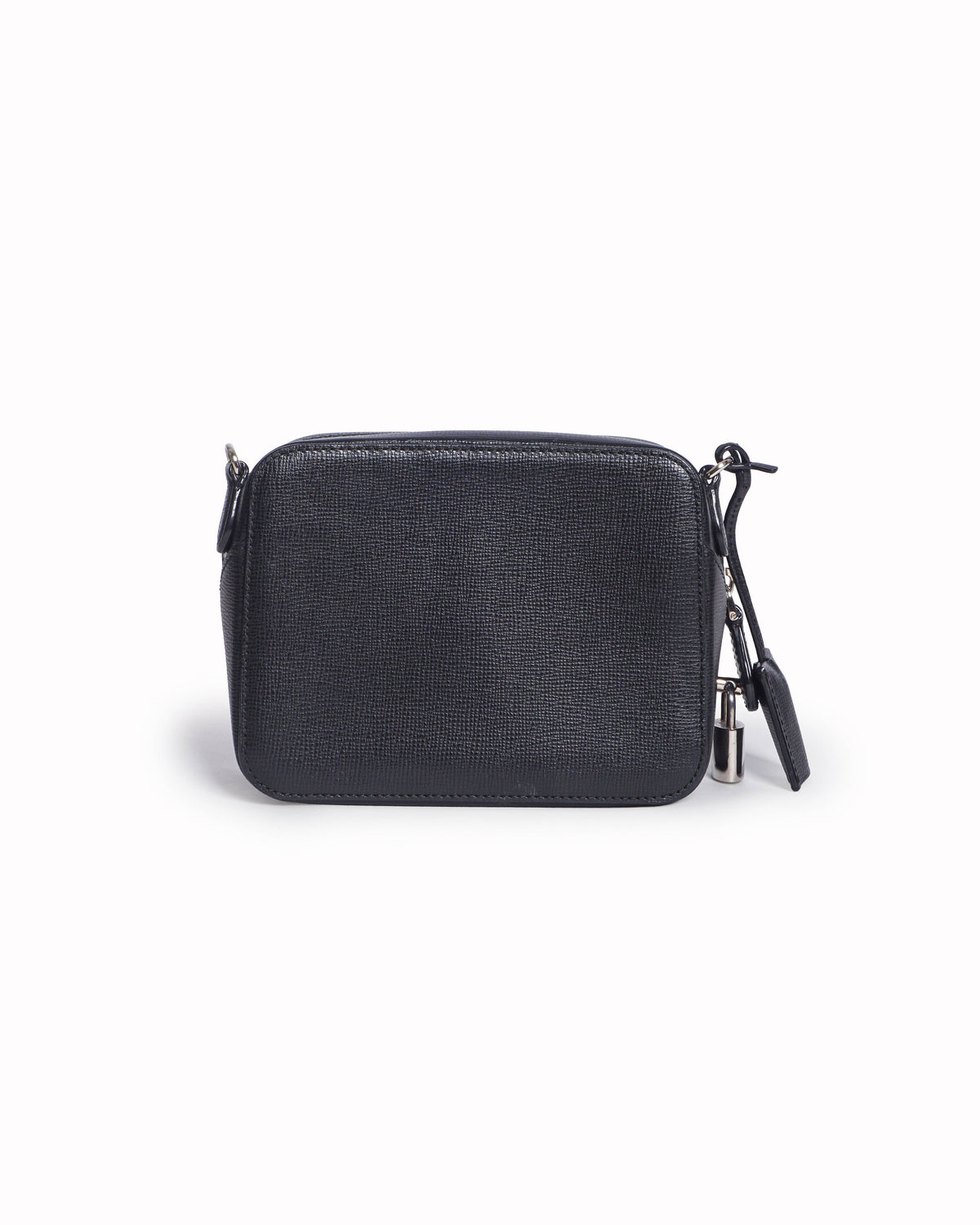 Bally Black Textured Leather Alford Small Crossbody Bag