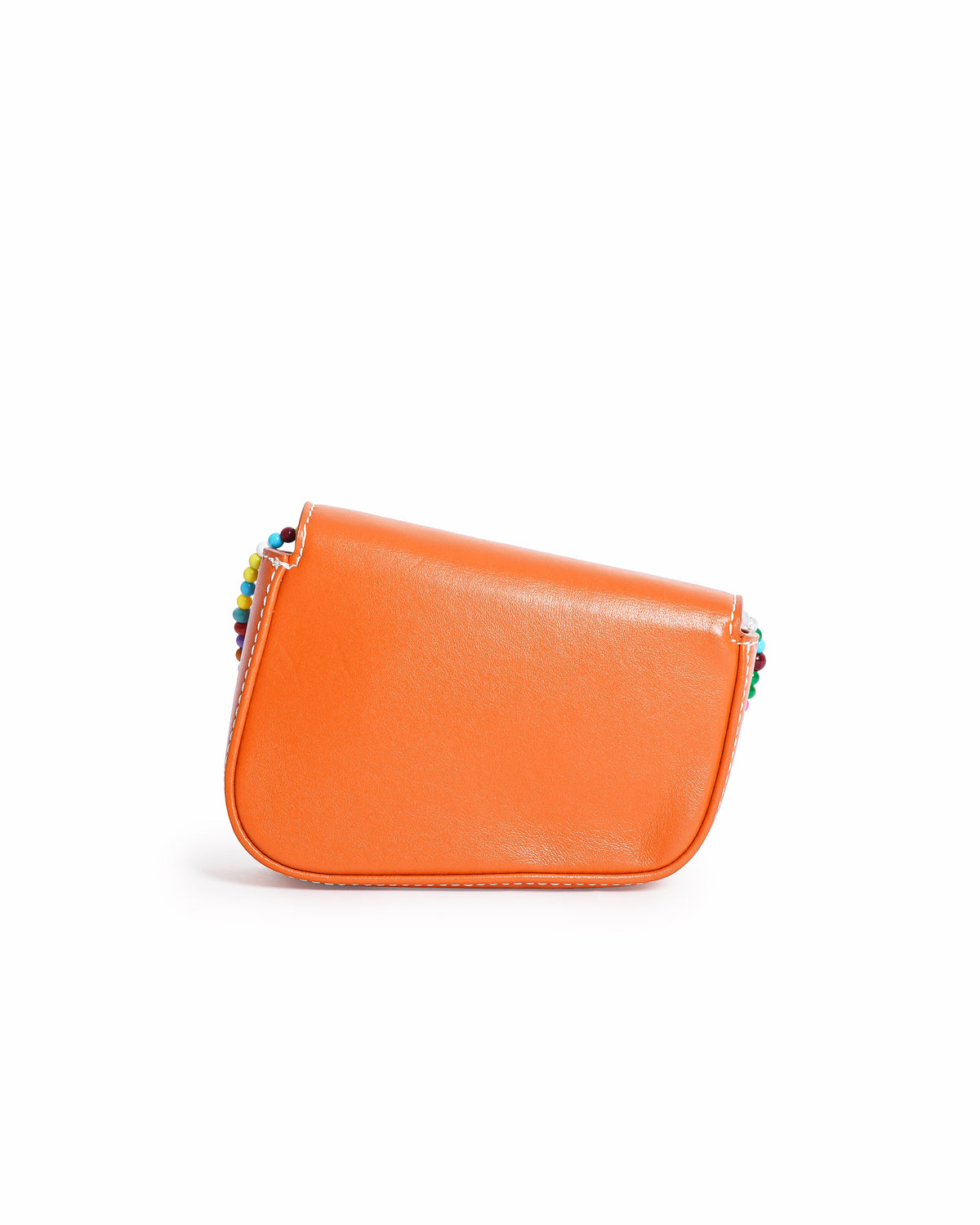 Palm angels Mini Crash Asymmetric Beaded Shoulder Bag in Leather