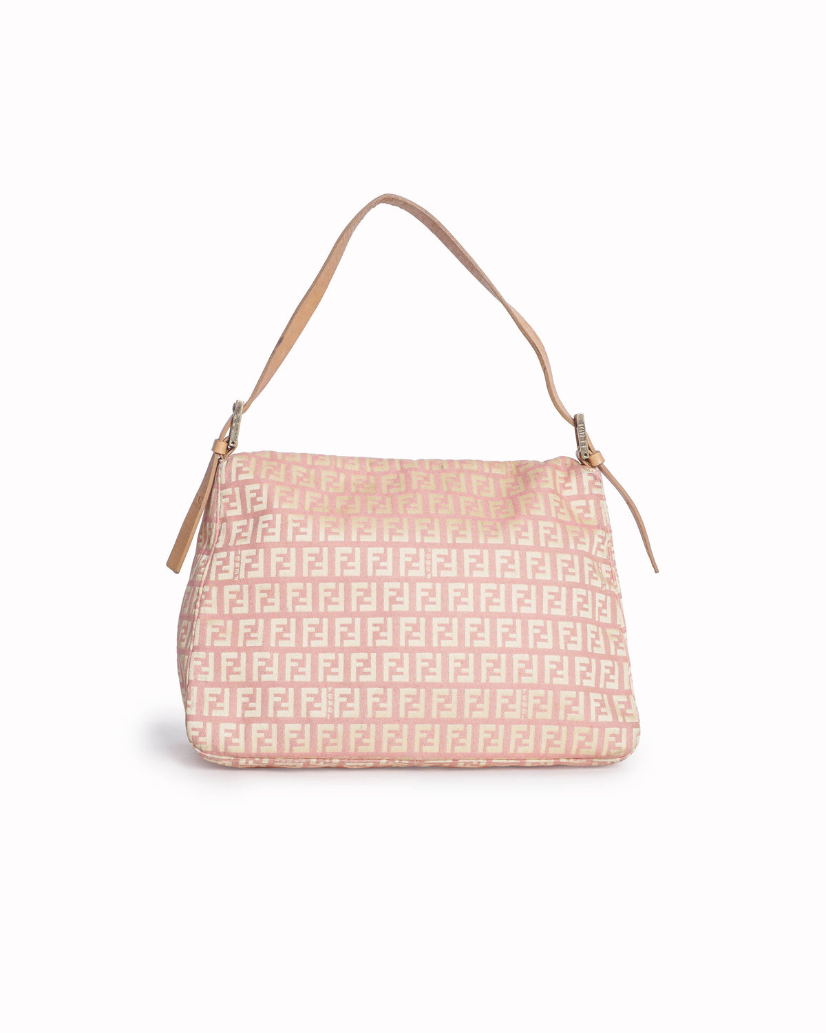 Fendi Vintage Pink Zucca Canvas Mama Baguette Bag